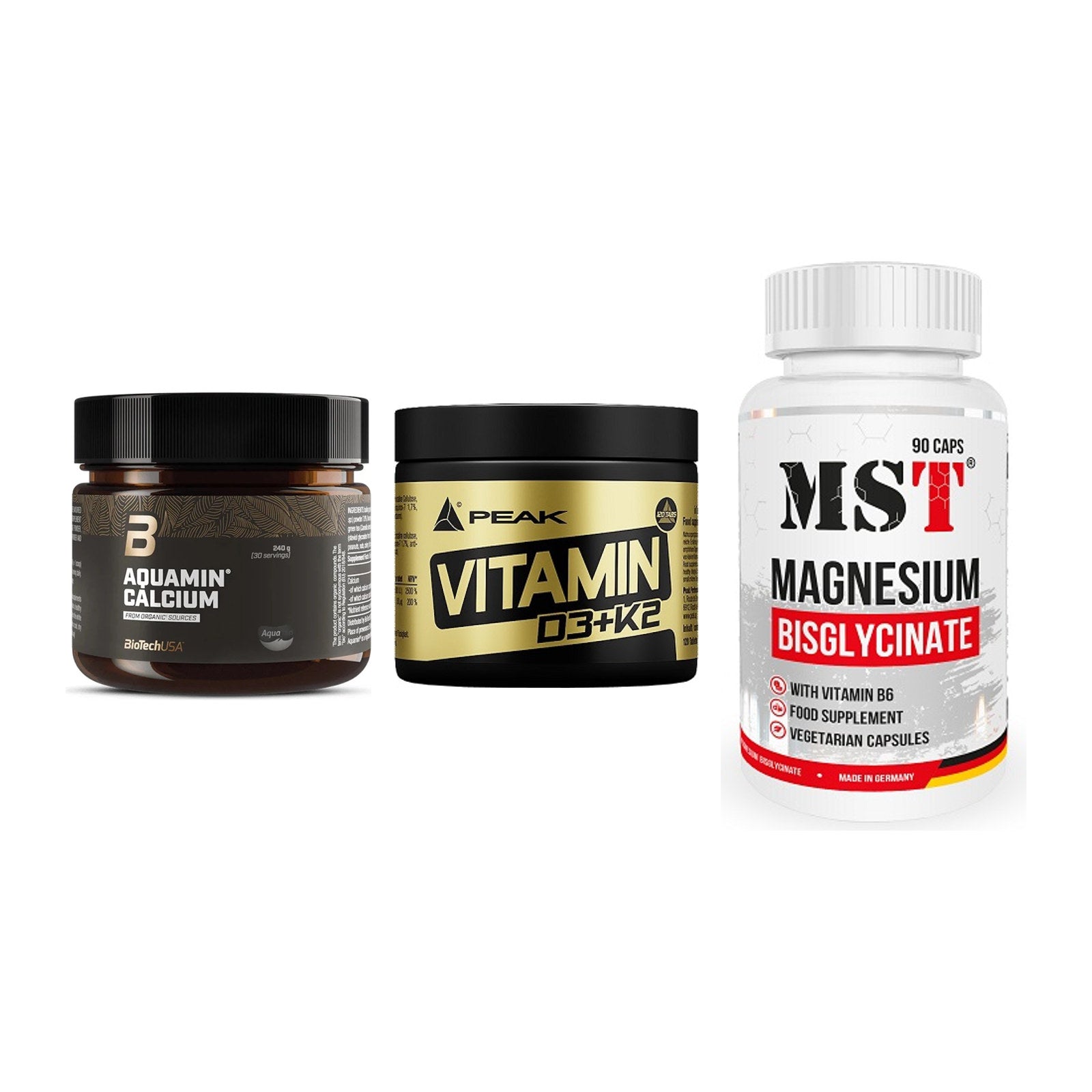 Calcium, Vitamin D & Magnesium: BioTech Aquamin Calcium + 2 weitere – alle enthaltenen Artikel