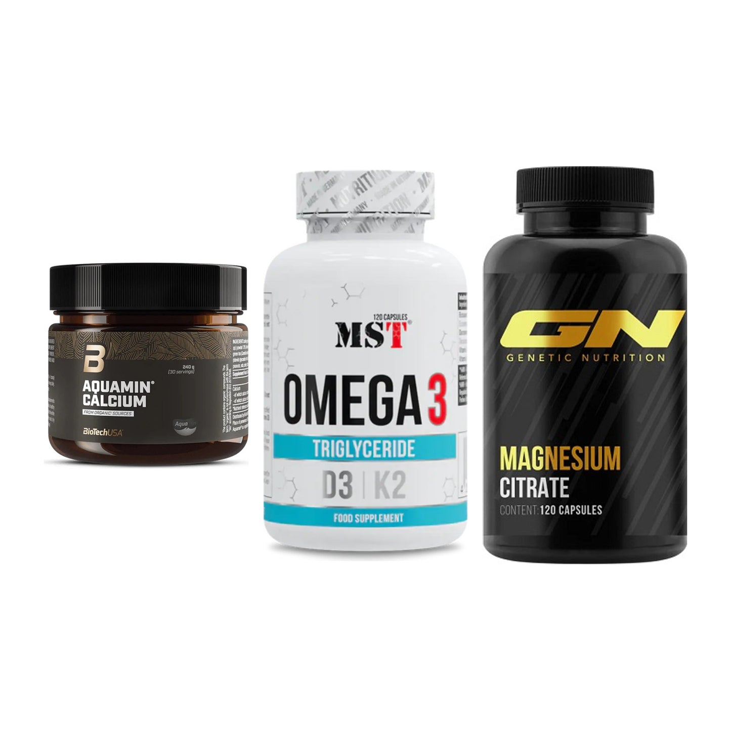 Calcium, Vitamin D & Magnesium: BioTech Aquamin Calcium + 2 weitere – alle enthaltenen Artikel