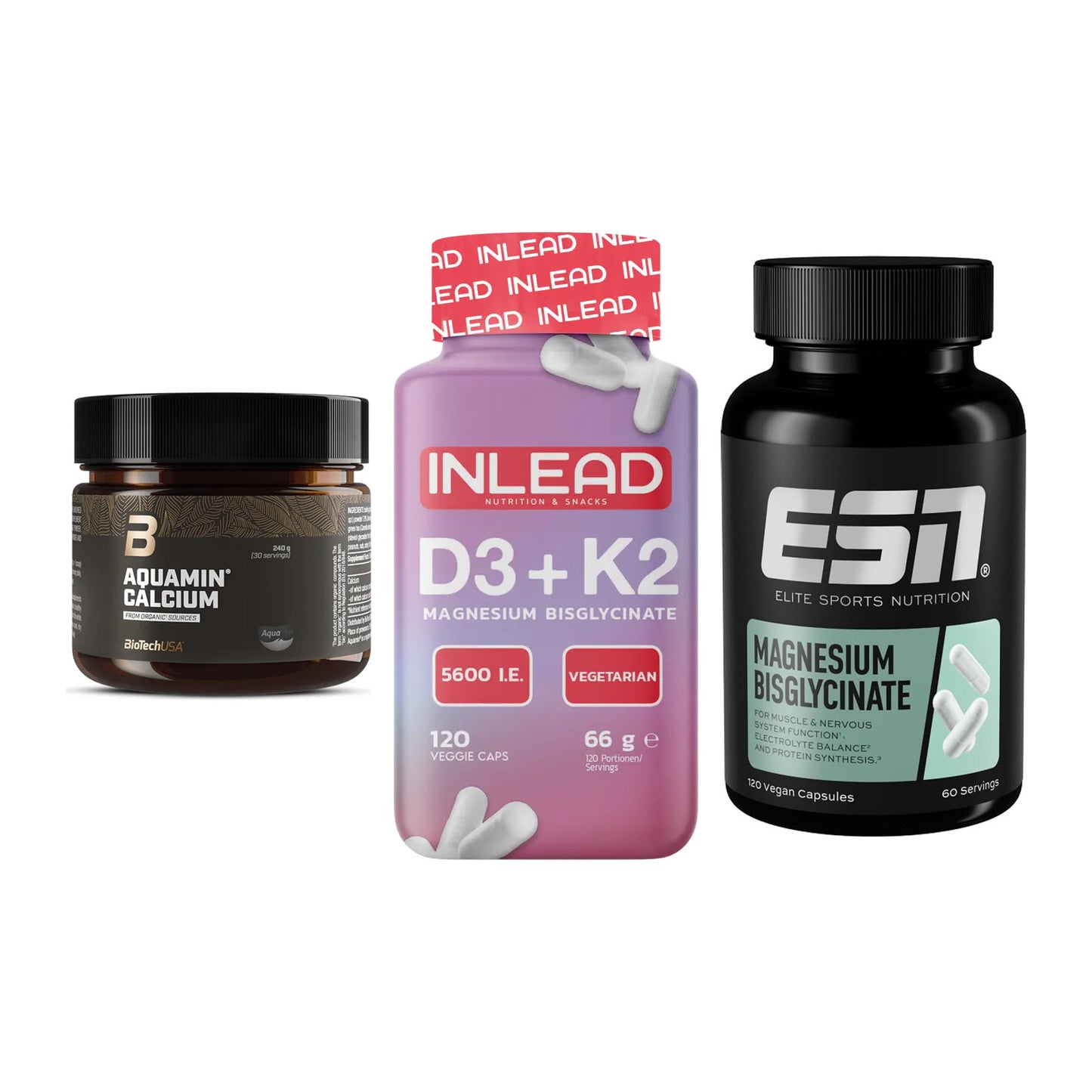Calcium, Vitamin D & Magnesium: BioTech Aquamin Calcium + 2 weitere – alle enthaltenen Artikel