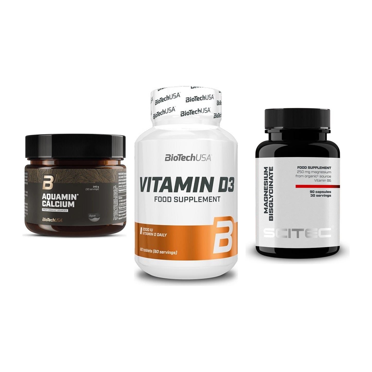 Calcium, Vitamin D & Magnesium: BioTech Aquamin Calcium + 2 weitere – alle enthaltenen Artikel