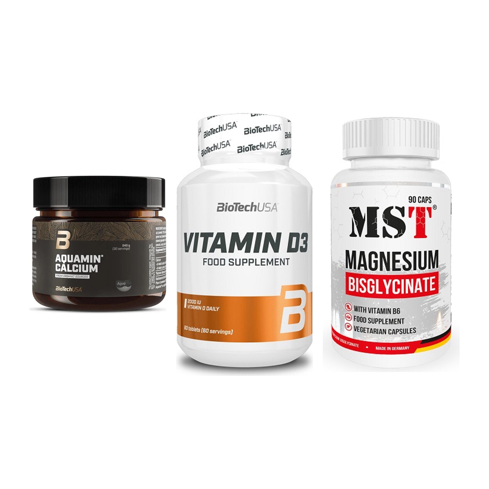 Calcium, Vitamin D & Magnesium: BioTech Aquamin Calcium + 2 weitere – alle enthaltenen Artikel