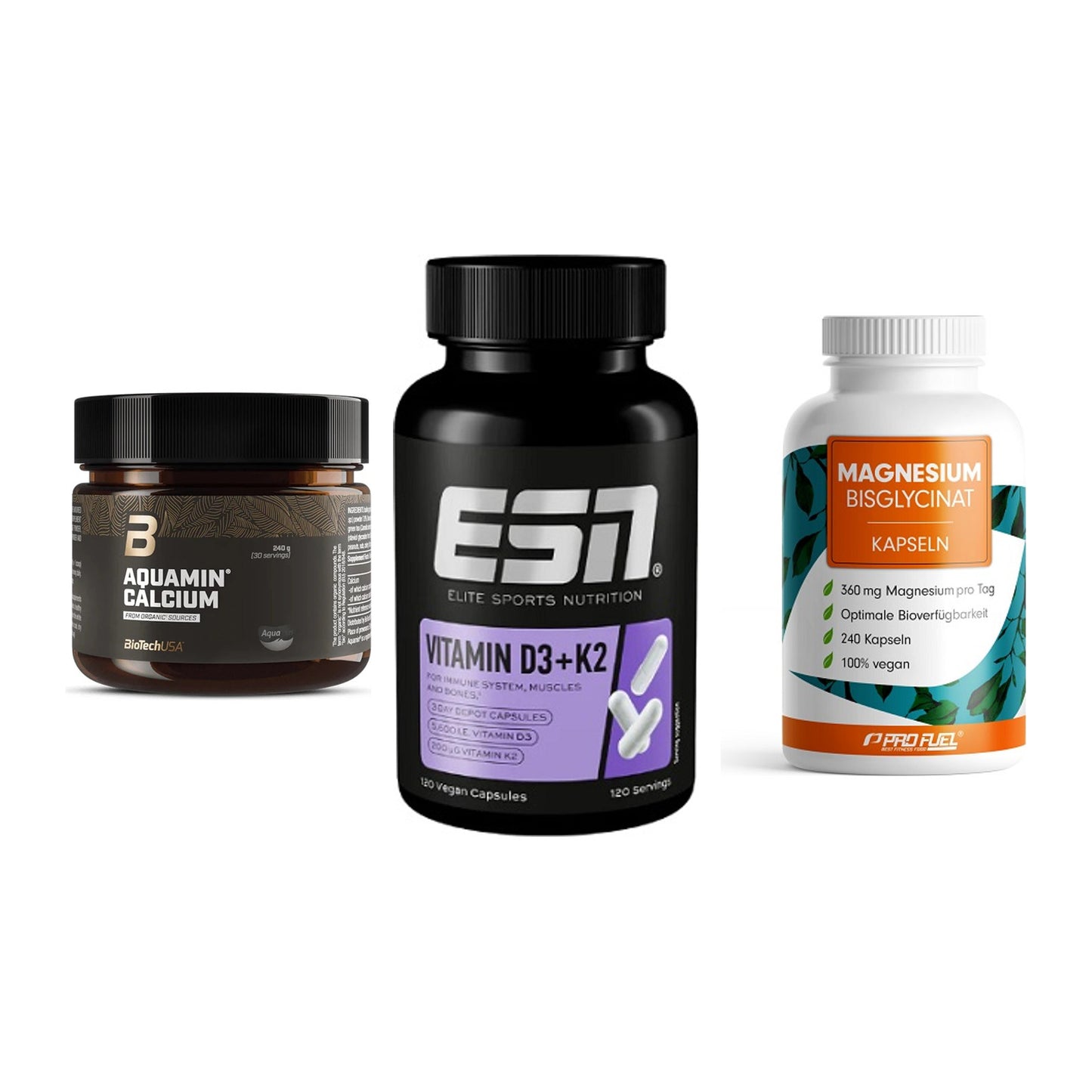 Calcium, Vitamin D & Magnesium: BioTech Aquamin Calcium + 2 weitere – alle enthaltenen Artikel