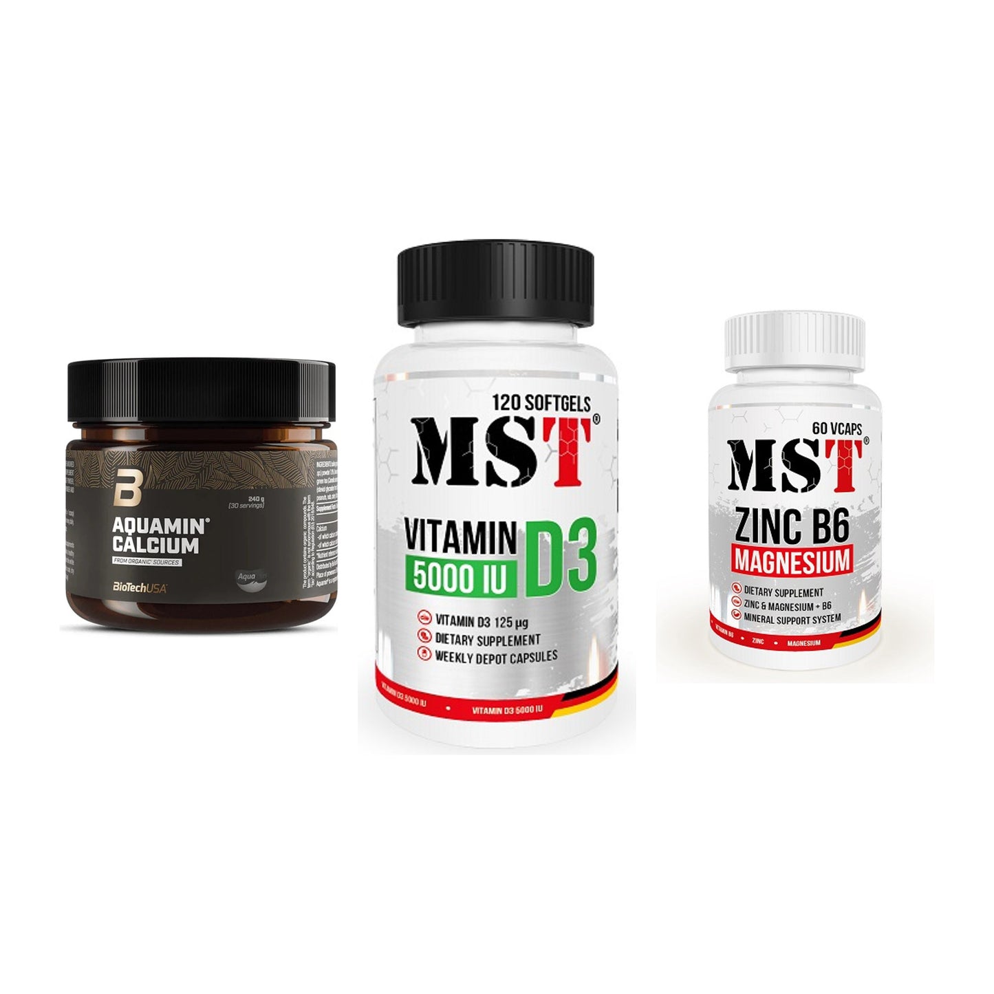 Calcium, Vitamin D & Magnesium: BioTech Aquamin Calcium + 2 weitere – alle enthaltenen Artikel