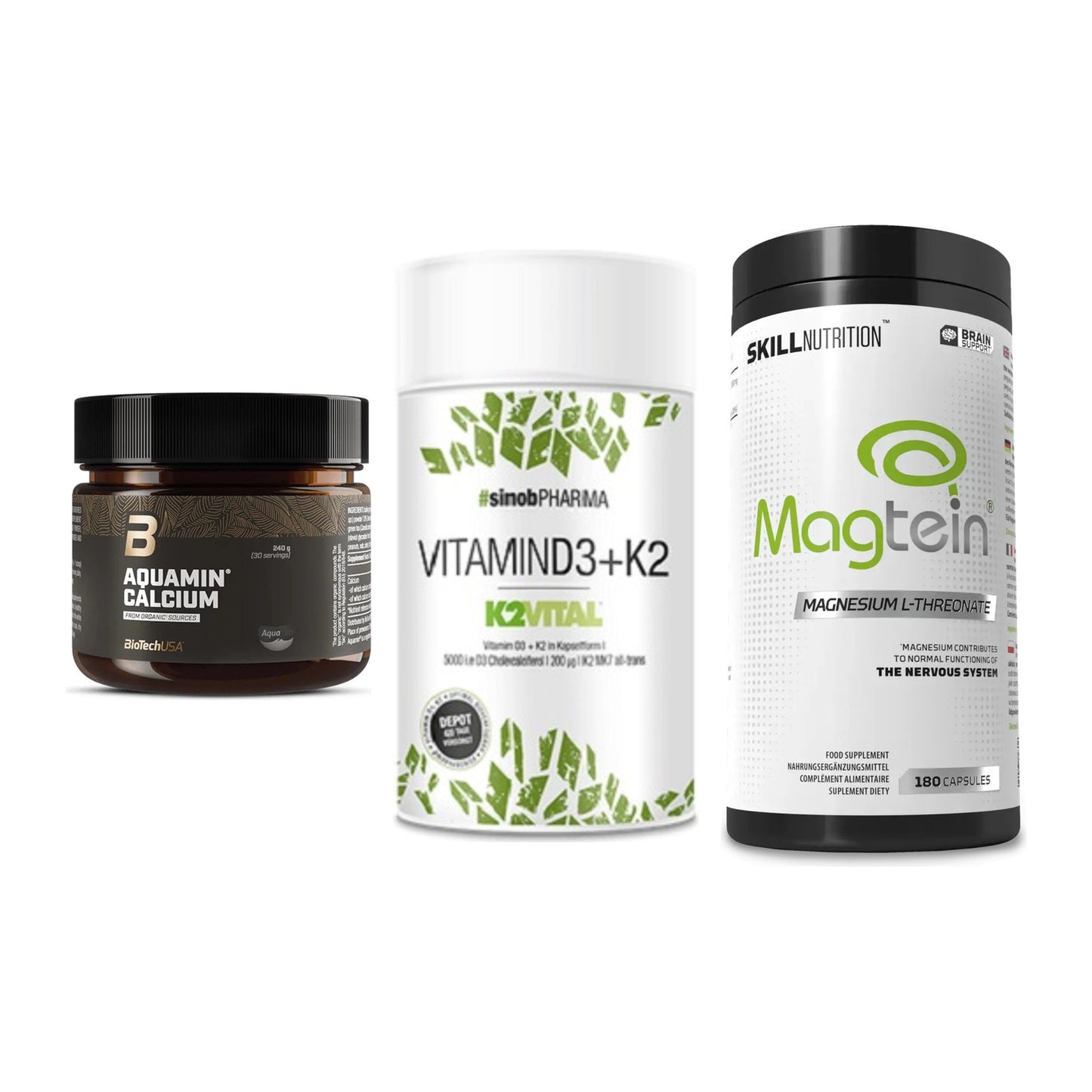 Calcium, Vitamin D & Magnesium: BioTech Aquamin Calcium + 2 weitere – alle enthaltenen Artikel