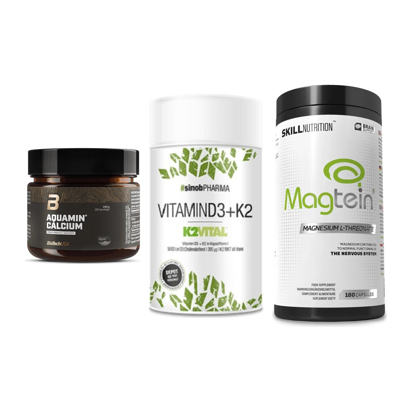 Calcium, Vitamin D & Magnesium: BioTech Aquamin Calcium + 2 weitere – alle enthaltenen Artikel