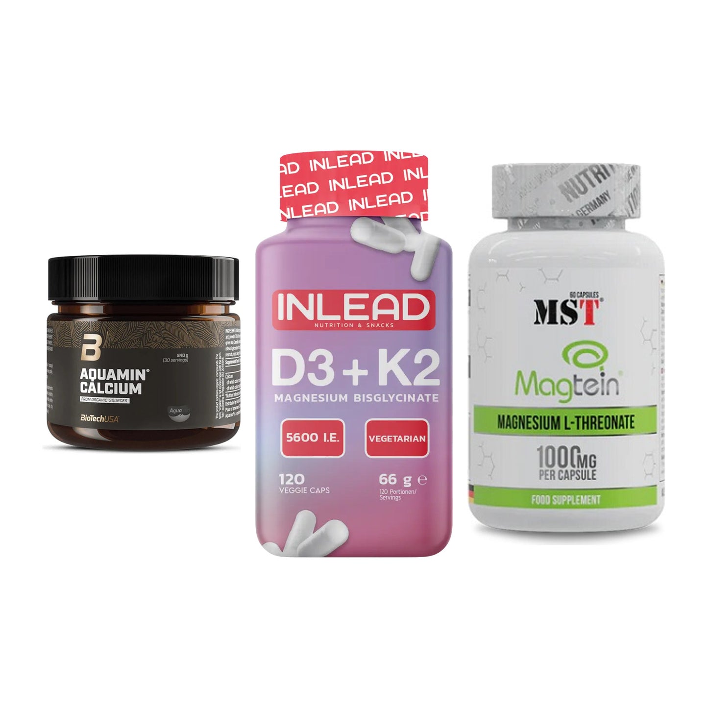 Calcium, Vitamin D & Magnesium: BioTech Aquamin Calcium + 2 weitere – alle enthaltenen Artikel