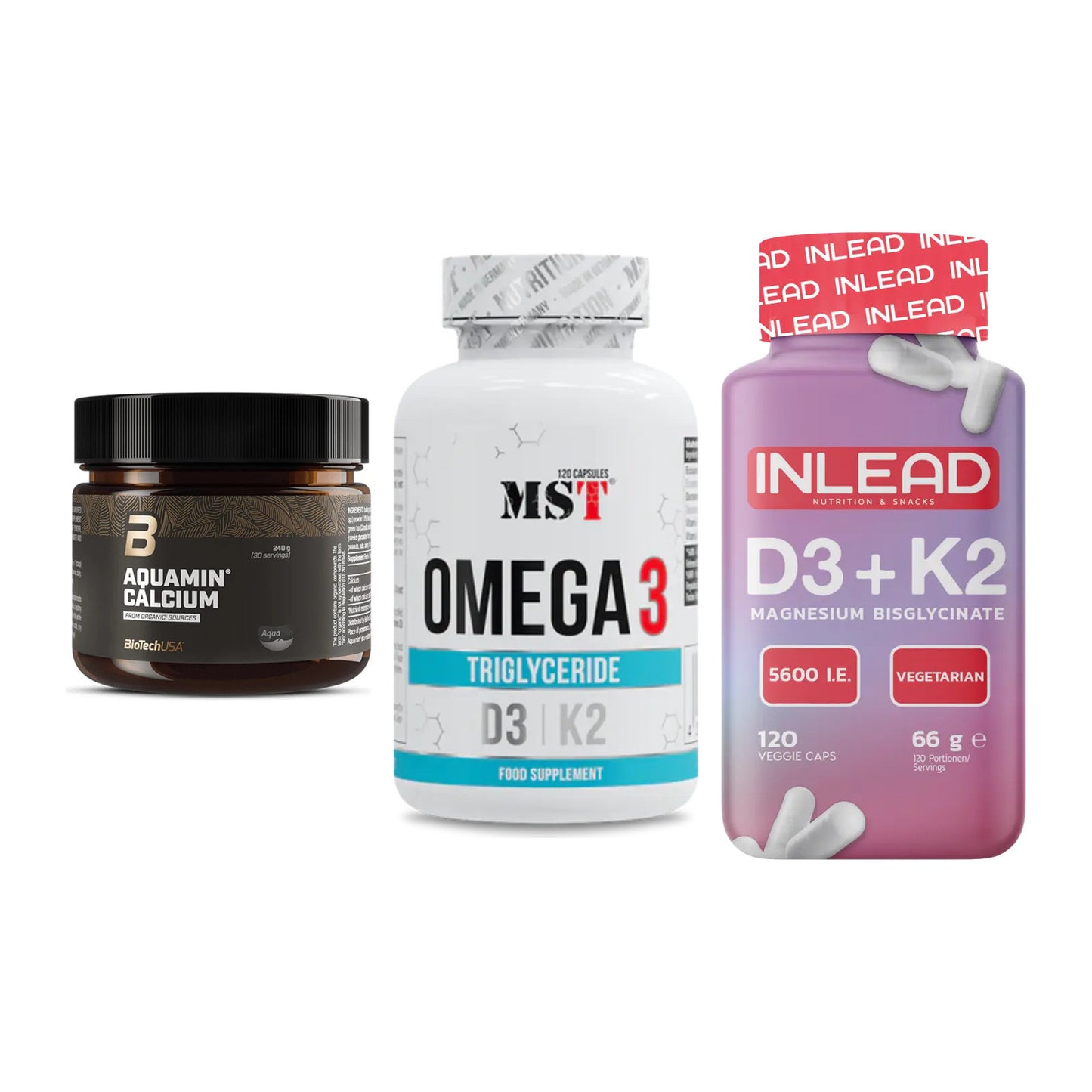 Calcium, Vitamin D & Magnesium: BioTech Aquamin Calcium + 2 weitere – alle enthaltenen Artikel