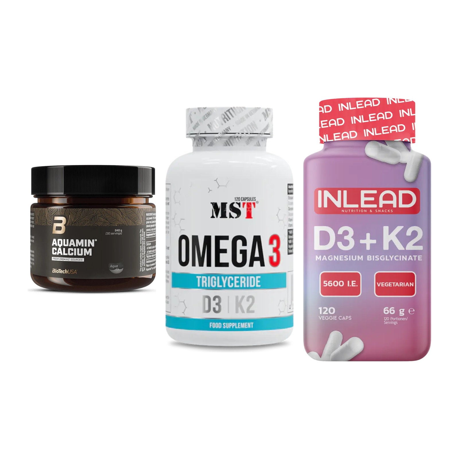 Calcium, Vitamin D & Magnesium: BioTech Aquamin Calcium + 2 weitere – alle enthaltenen Artikel