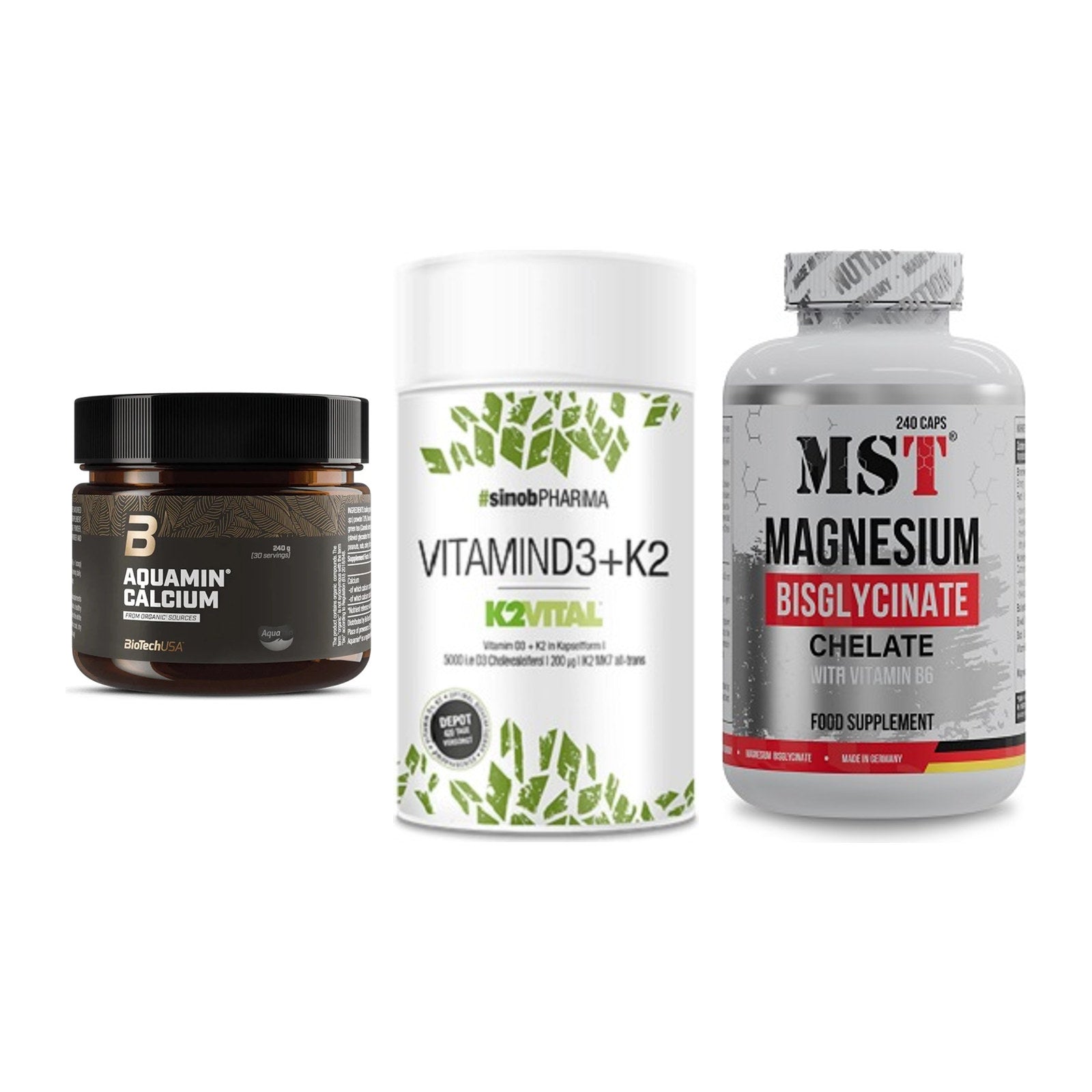 Calcium, Vitamin D & Magnesium: BioTech Aquamin Calcium + 2 weitere – alle enthaltenen Artikel