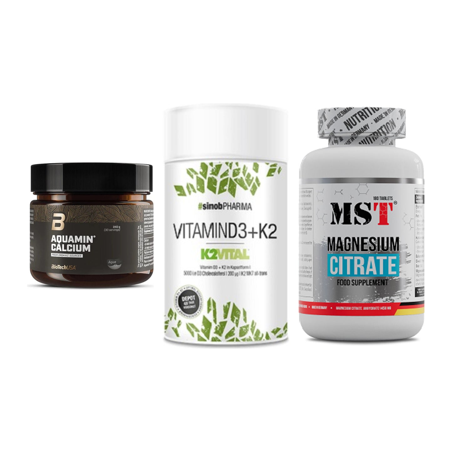 Calcium, Vitamin D & Magnesium: BioTech Aquamin Calcium + 2 weitere – alle enthaltenen Artikel