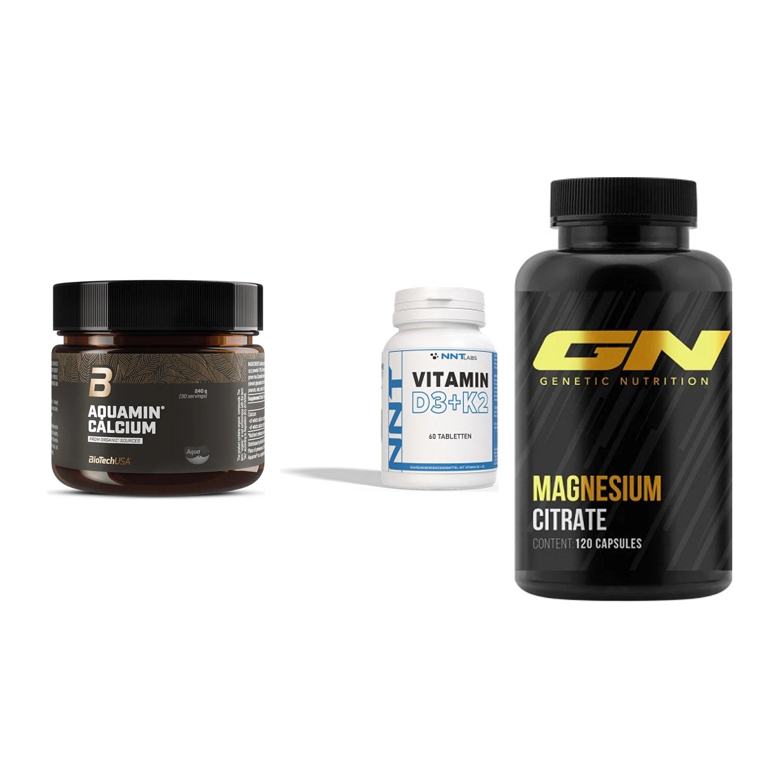 Calcium, Vitamin D & Magnesium: BioTech Aquamin Calcium + 2 weitere – alle enthaltenen Artikel