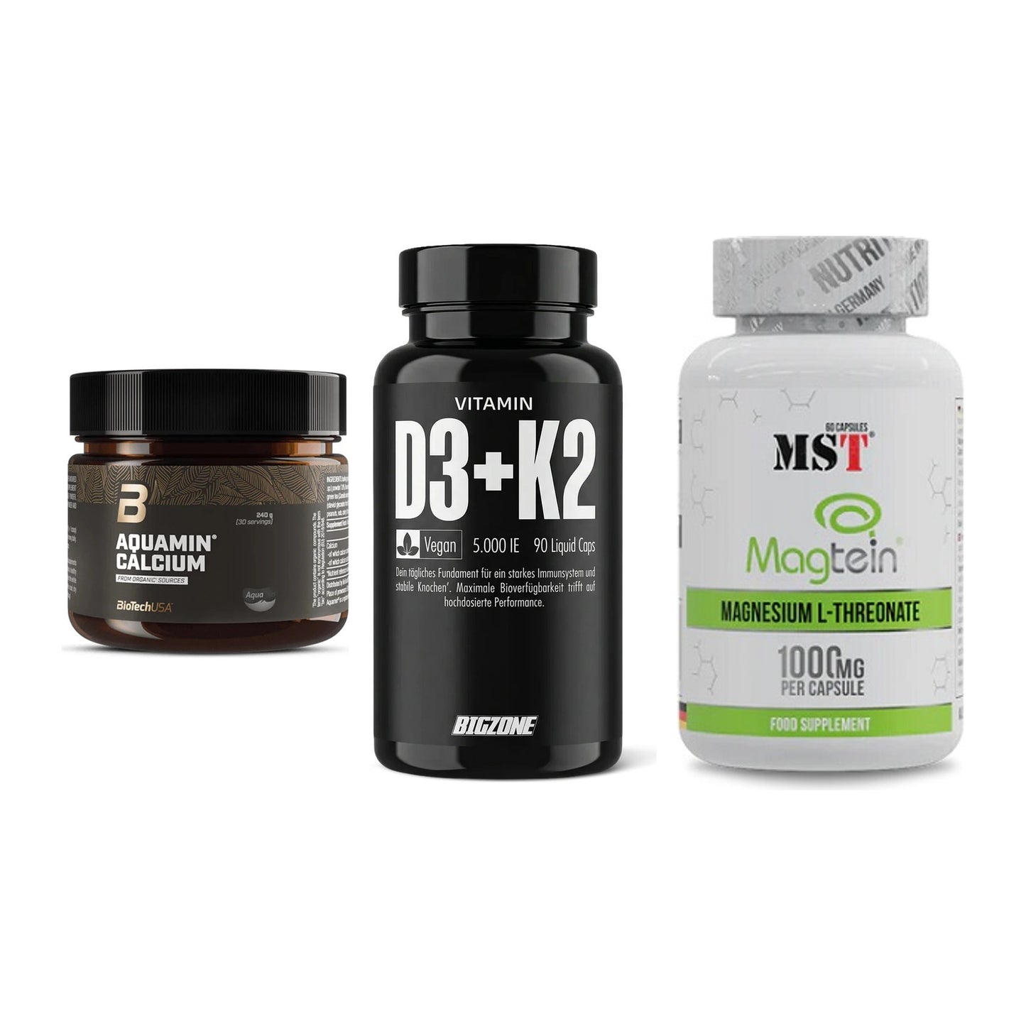 Calcium, Vitamin D & Magnesium: BioTech Aquamin Calcium + 2 weitere – alle enthaltenen Artikel