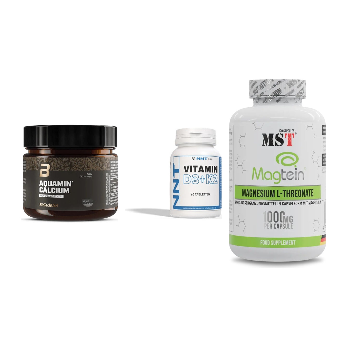Calcium, Vitamin D & Magnesium: BioTech Aquamin Calcium + 2 weitere – alle enthaltenen Artikel