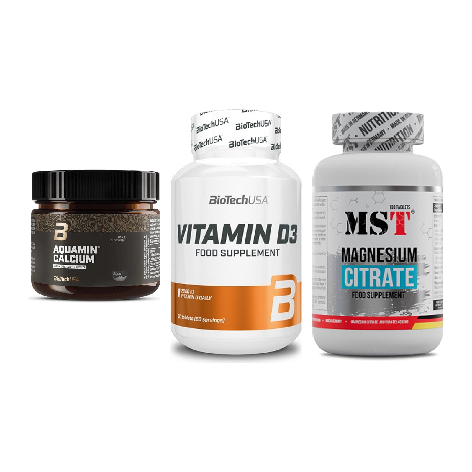 Calcium, Vitamin D & Magnesium: BioTech Aquamin Calcium + 2 weitere – alle enthaltenen Artikel