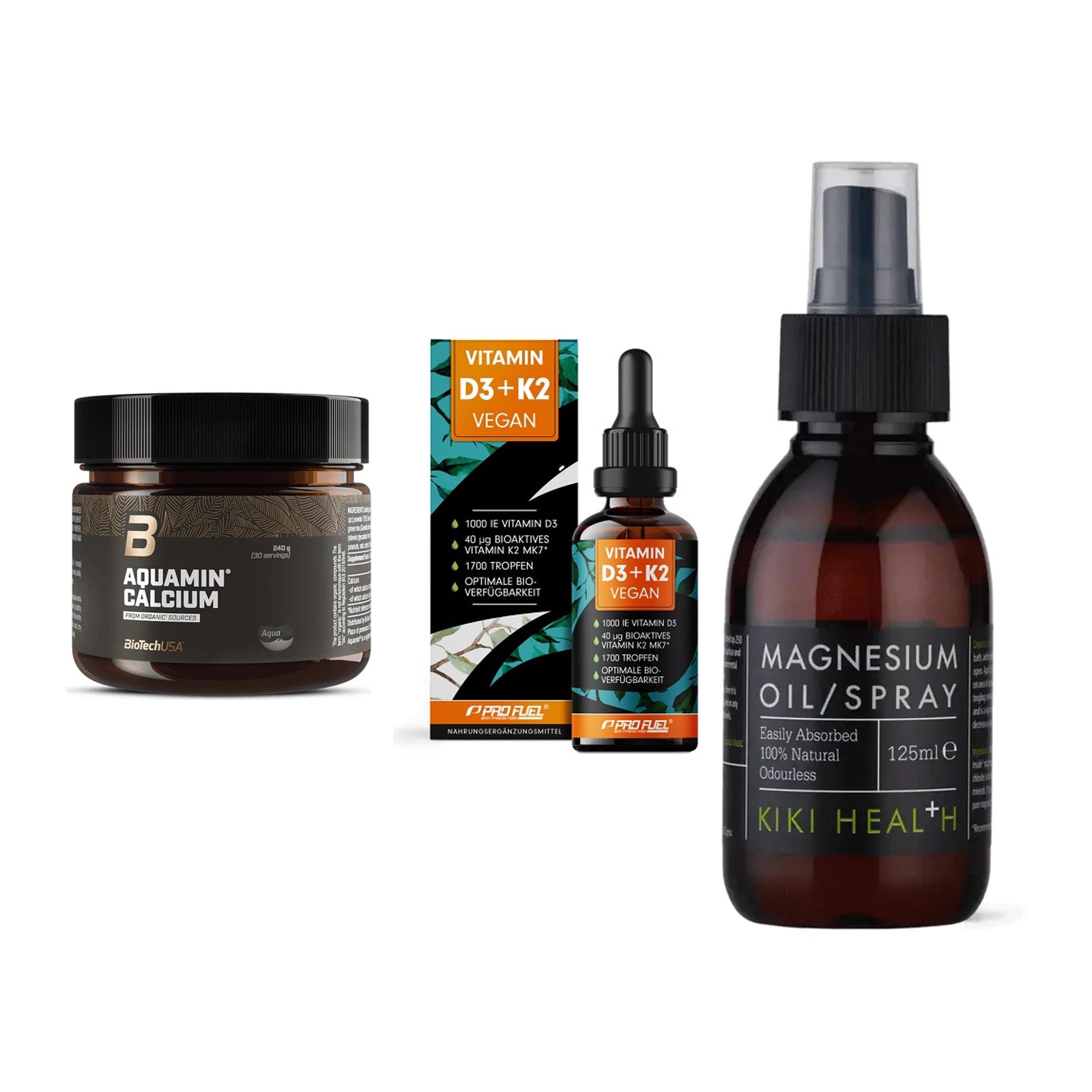 Calcium, Vitamin D & Magnesium: BioTech Aquamin Calcium + 2 weitere – alle enthaltenen Artikel