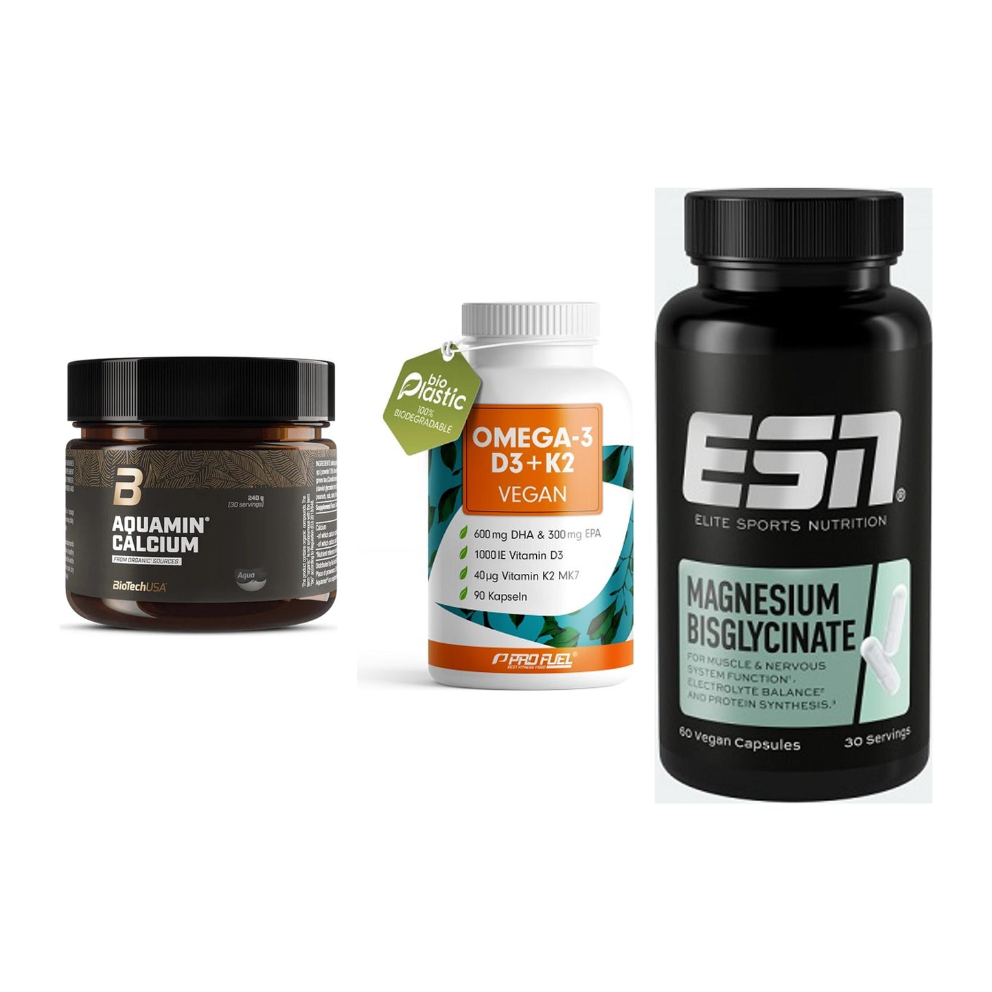 Calcium, Vitamin D & Magnesium: BioTech Aquamin Calcium + 2 weitere – alle enthaltenen Artikel