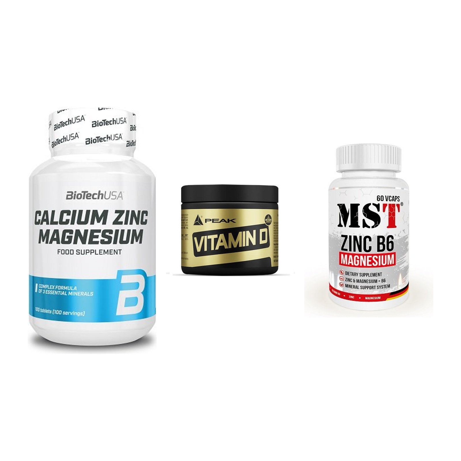 Calcium, Vitamin D & Magnesium: BioTech Calcium Zinc + 2 weitere – alle enthaltenen Artikel