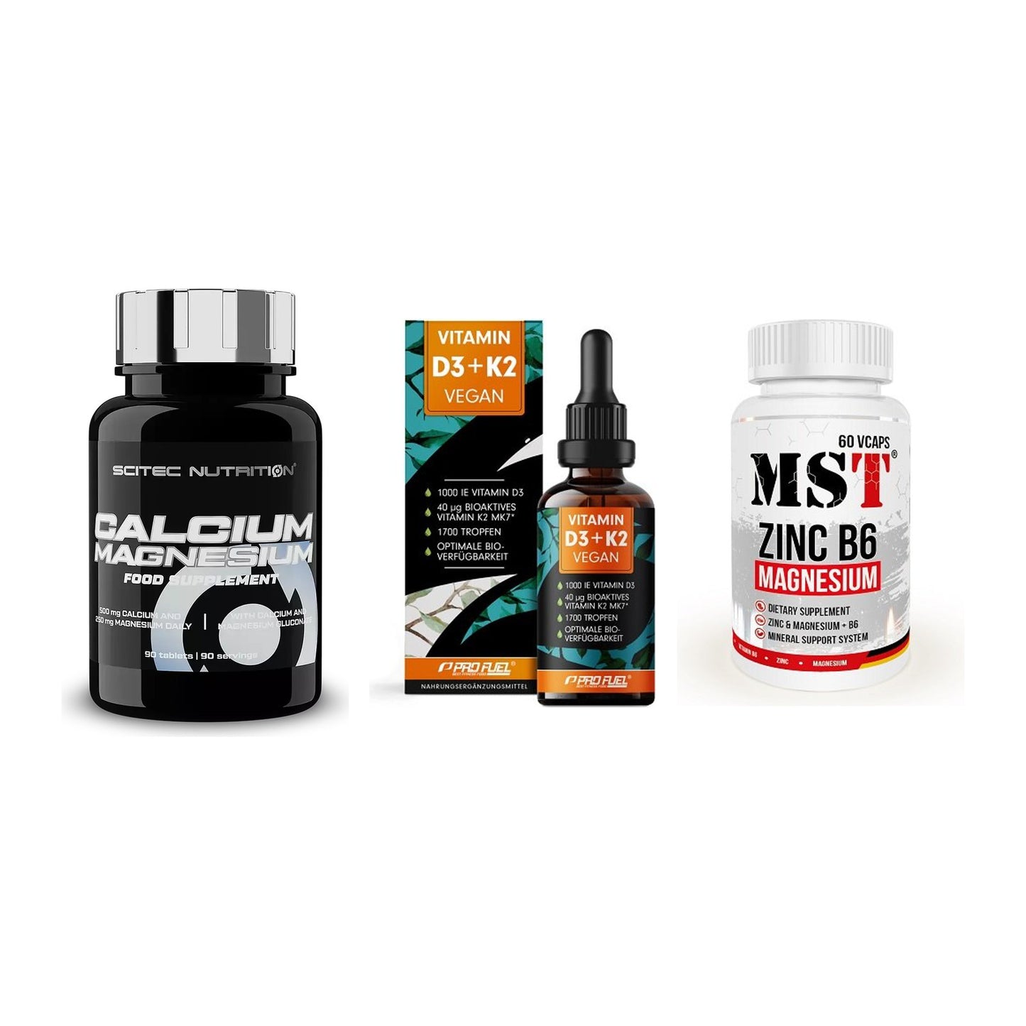 Calcium, Vitamin D & Magnesium: Scitec Calcium Magnesium + 2 weitere – alle enthaltenen Artikel