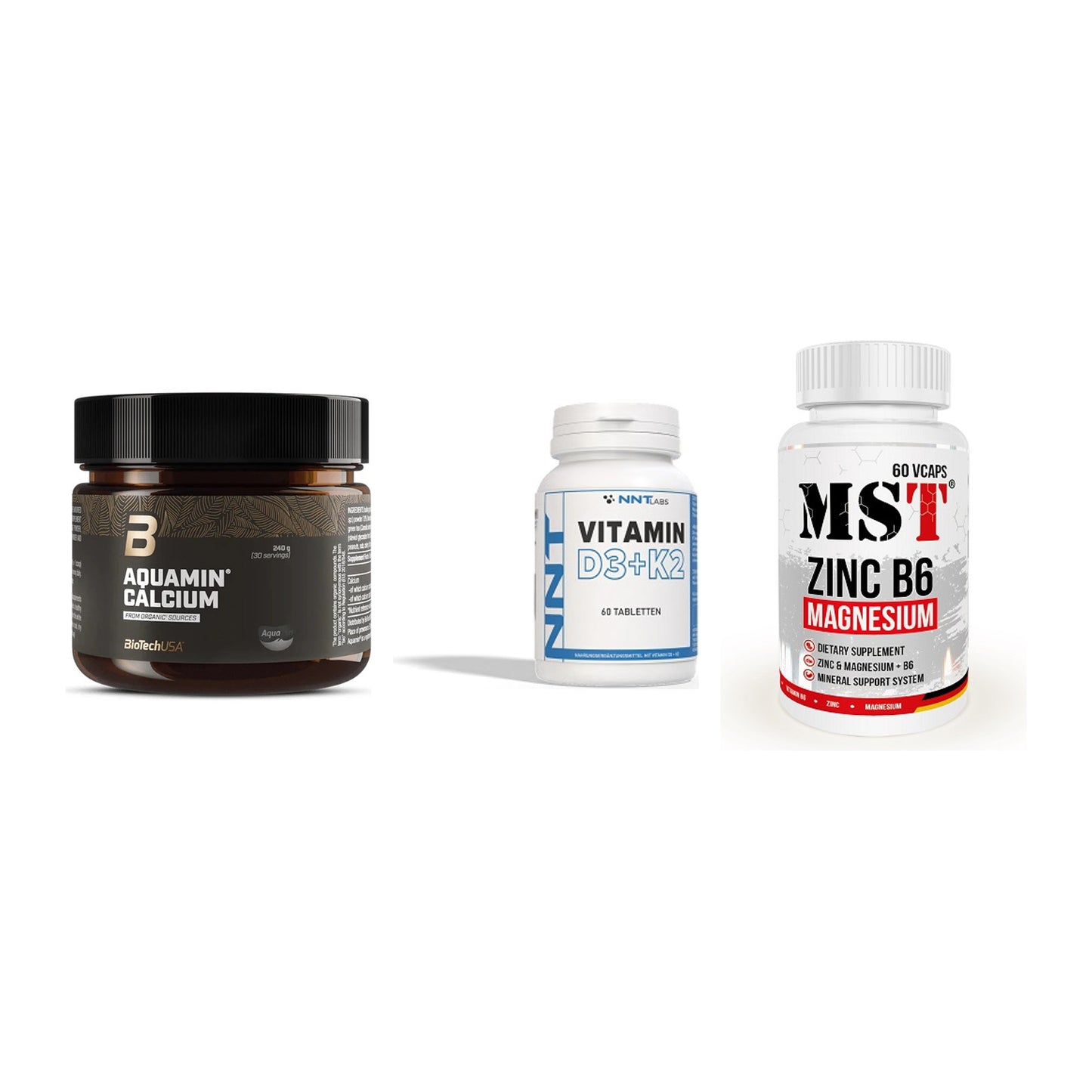 Calcium, Vitamin D & Magnesium: BioTech Aquamin Calcium + 2 weitere – alle enthaltenen Artikel