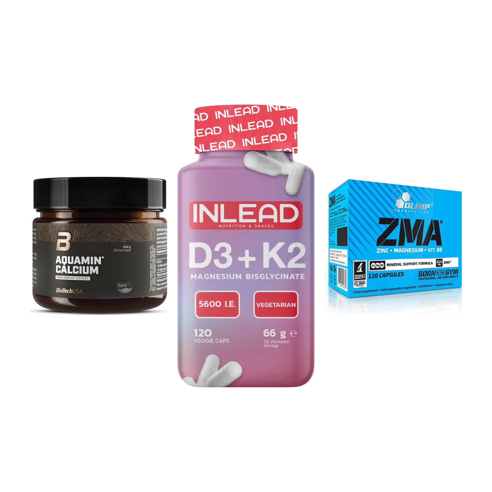 Calcium, Vitamin D & Magnesium: BioTech Aquamin Calcium + 2 weitere – alle enthaltenen Artikel