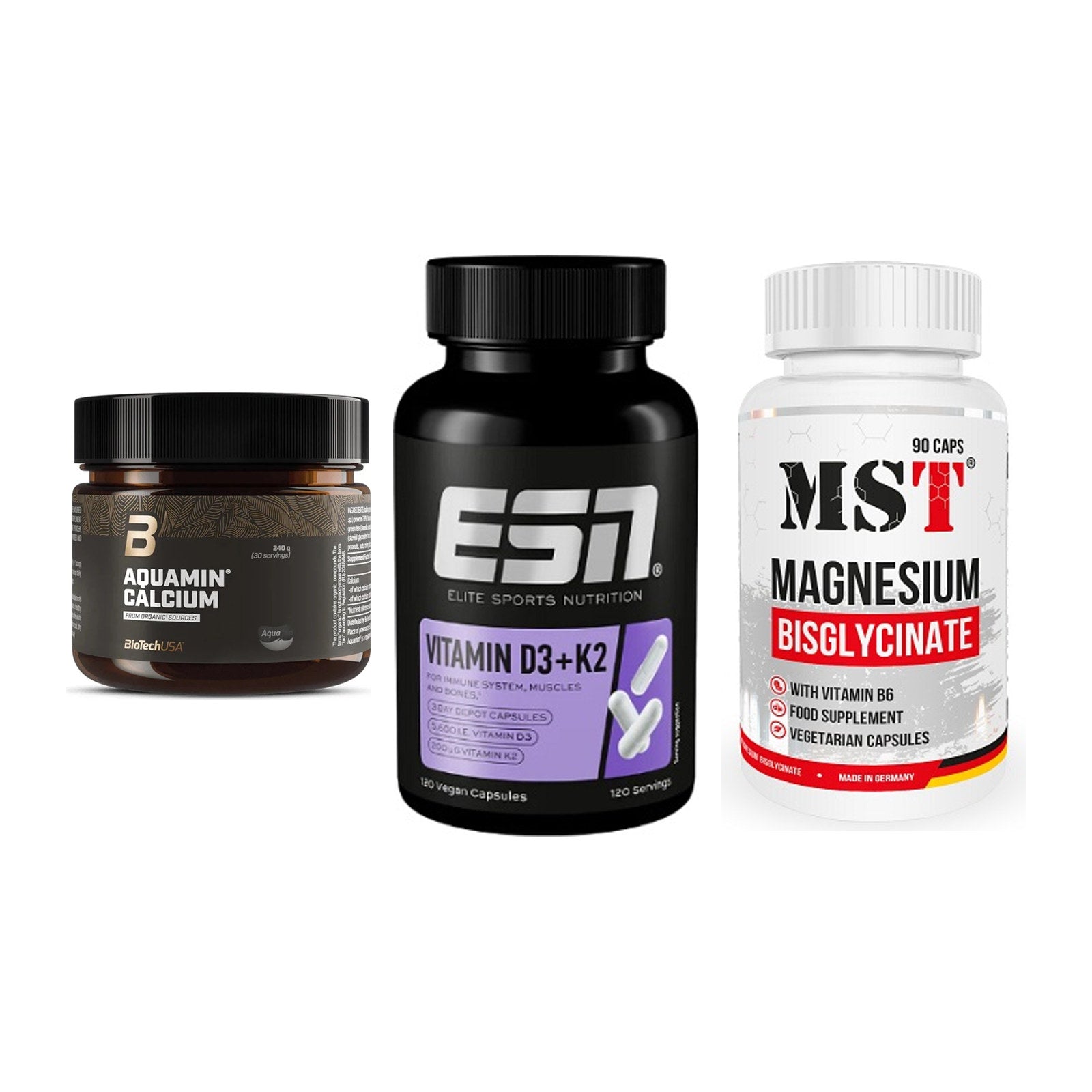 Calcium, Vitamin D & Magnesium: BioTech Aquamin Calcium + 2 weitere – alle enthaltenen Artikel