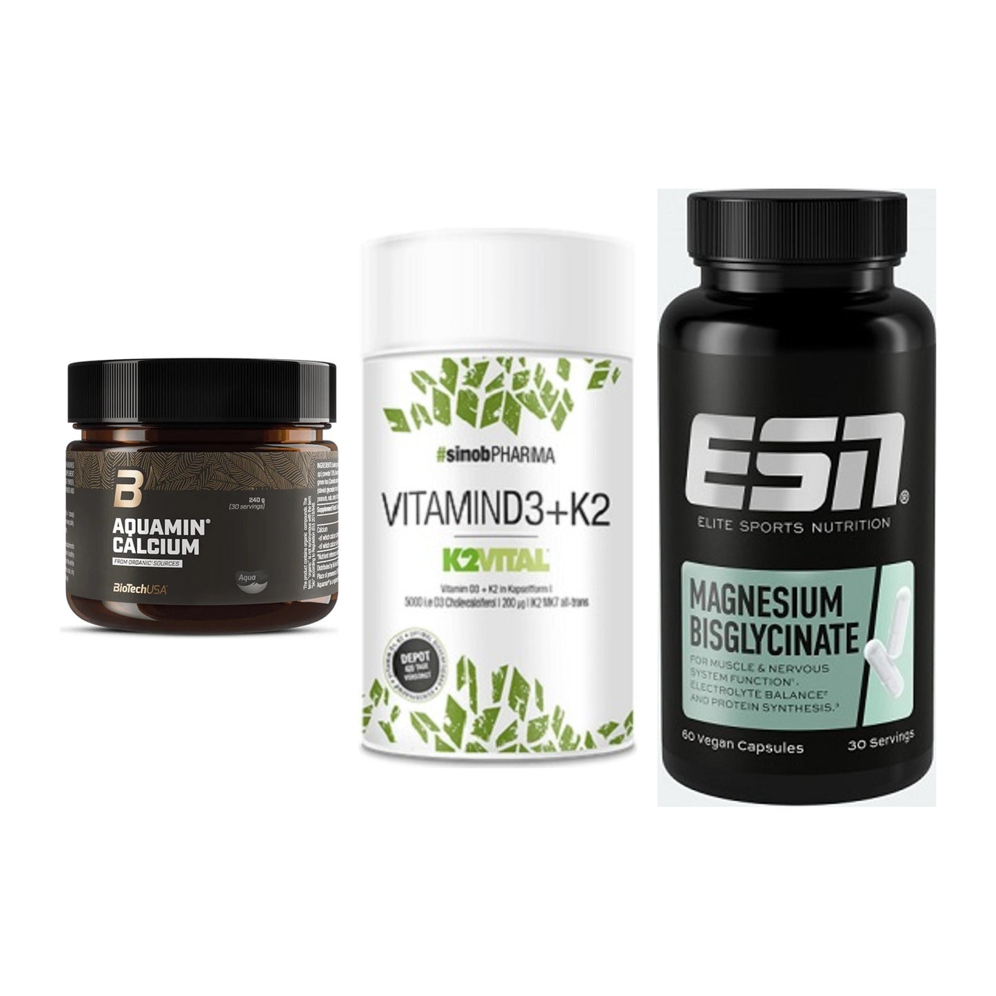 Calcium, Vitamin D & Magnesium: BioTech Aquamin Calcium + 2 weitere – alle enthaltenen Artikel