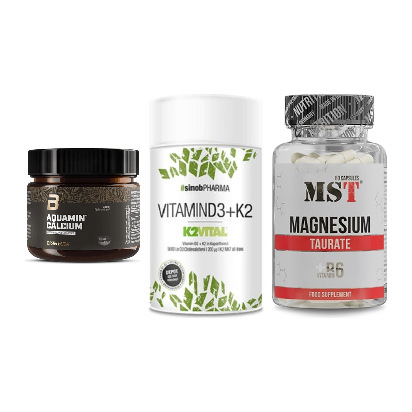 Calcium, Vitamin D & Magnesium: BioTech Aquamin Calcium + 2 weitere – alle enthaltenen Artikel