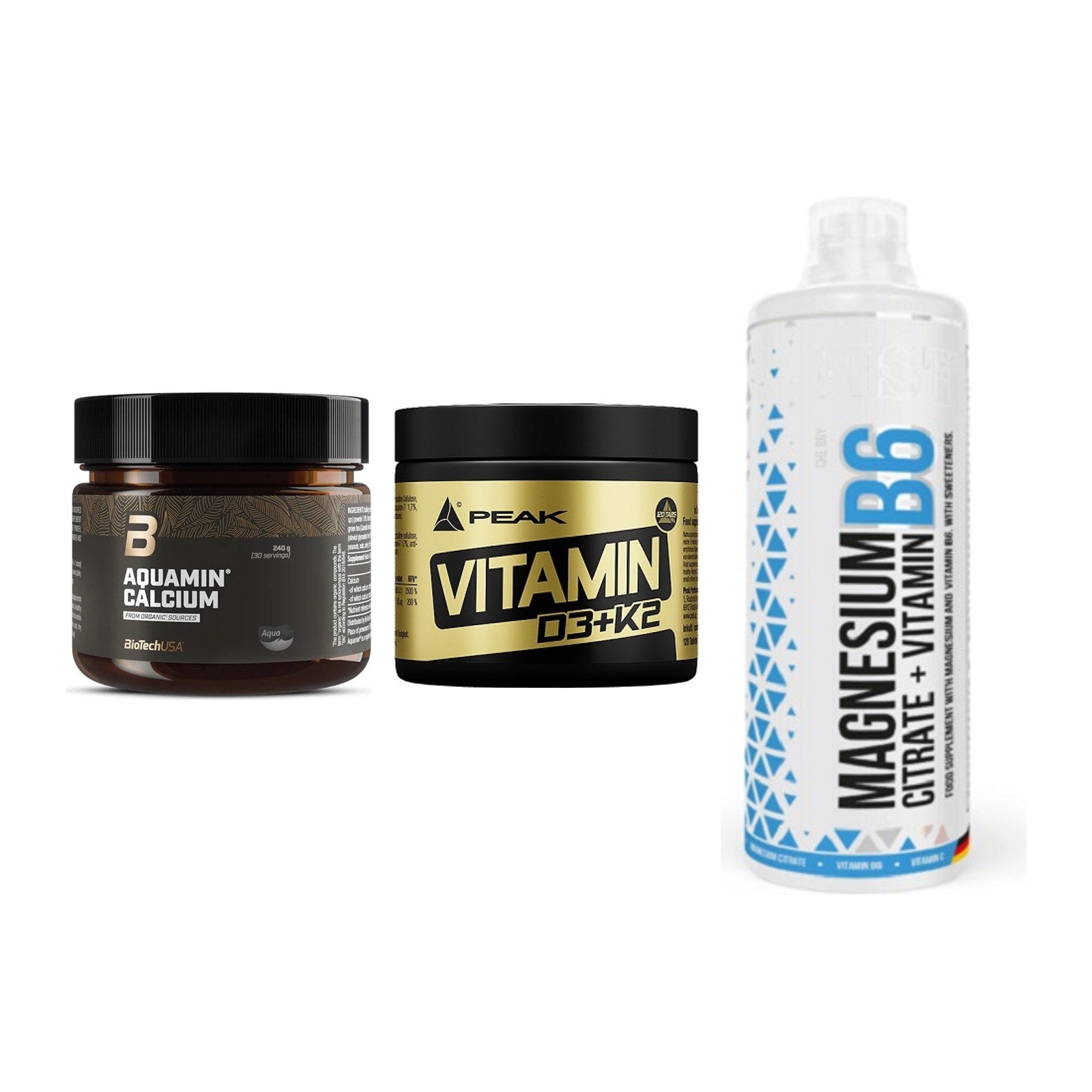 Calcium, Vitamin D & Magnesium: BioTech Aquamin Calcium + 2 weitere – alle enthaltenen Artikel