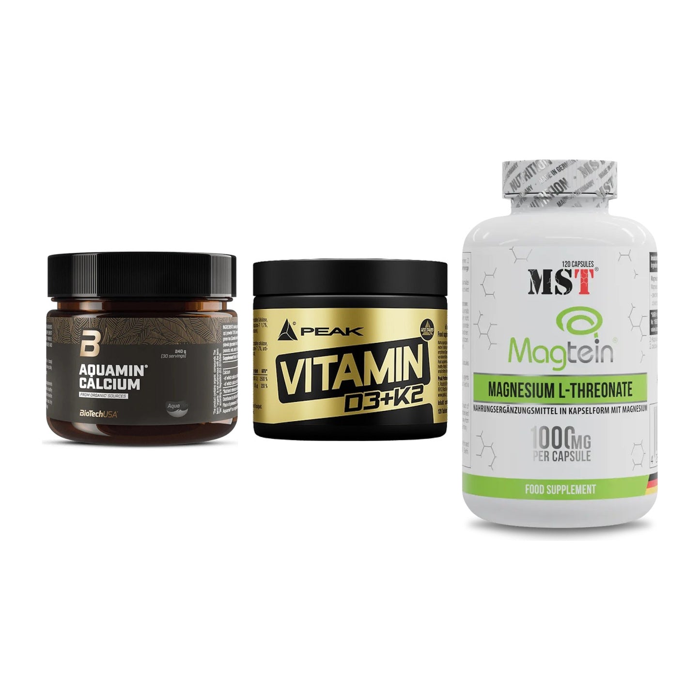 Calcium, Vitamin D & Magnesium: BioTech Aquamin Calcium + 2 weitere – alle enthaltenen Artikel