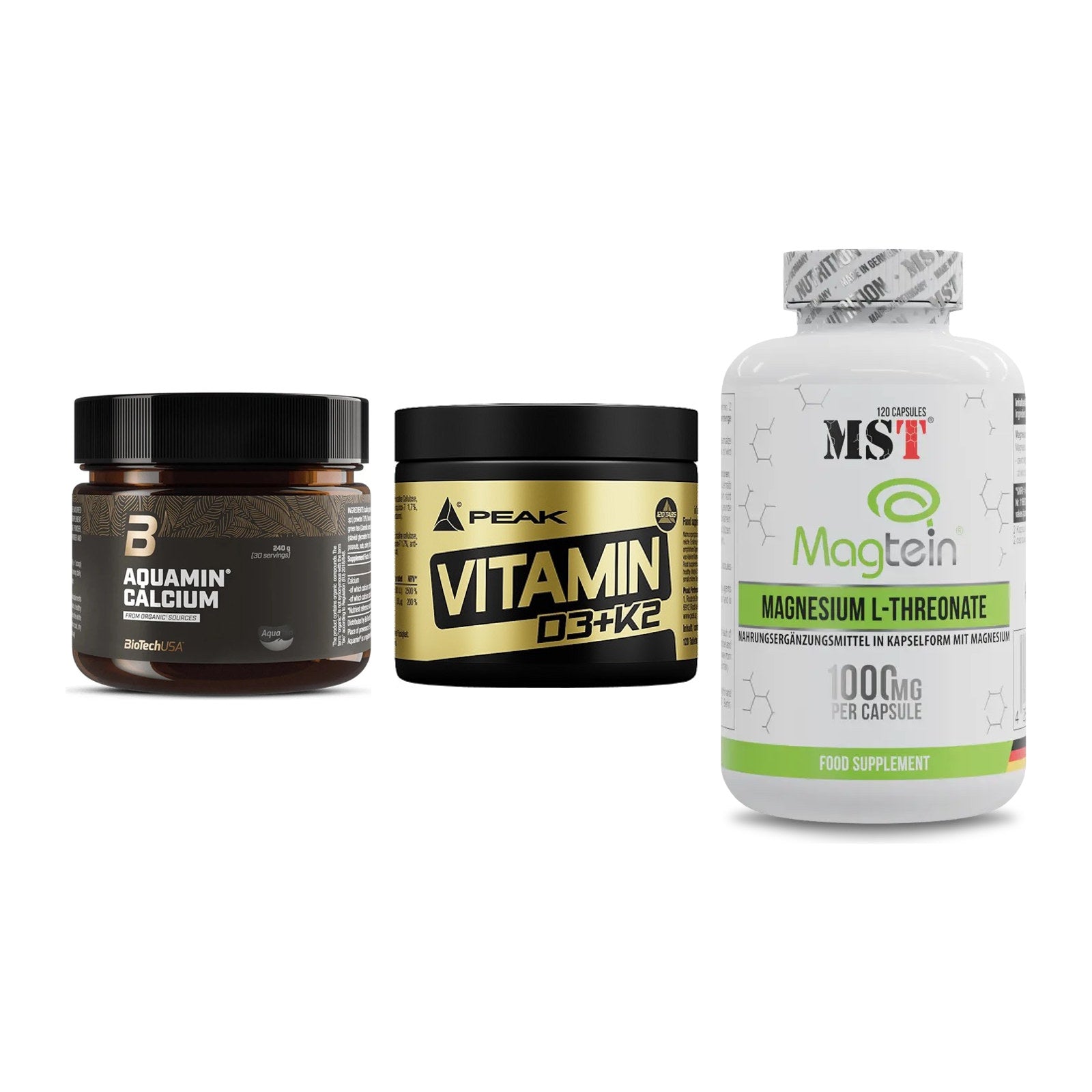 Calcium, Vitamin D & Magnesium: BioTech Aquamin Calcium + 2 weitere – alle enthaltenen Artikel