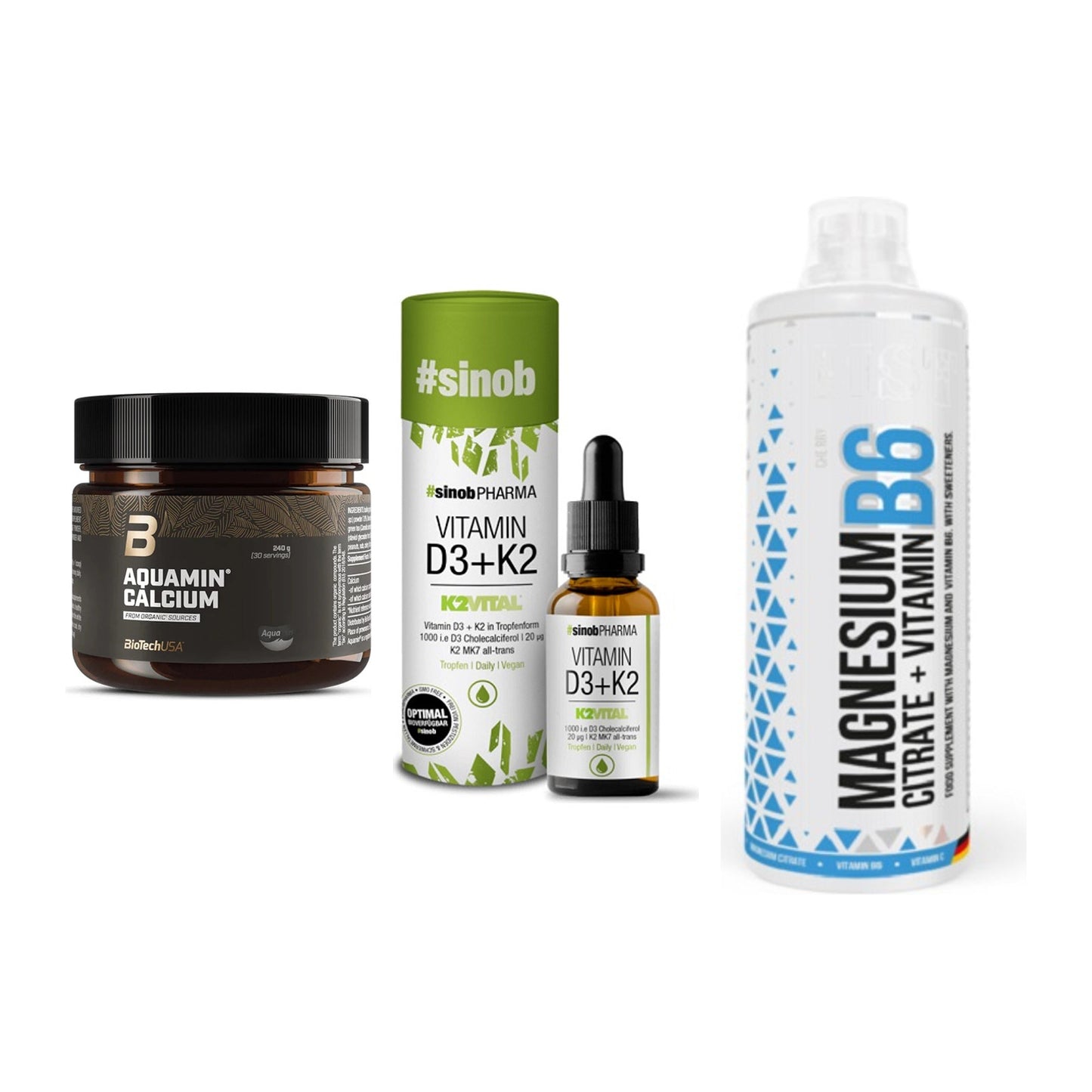 Calcium, Vitamin D & Magnesium: BioTech Aquamin Calcium + 2 weitere – alle enthaltenen Artikel