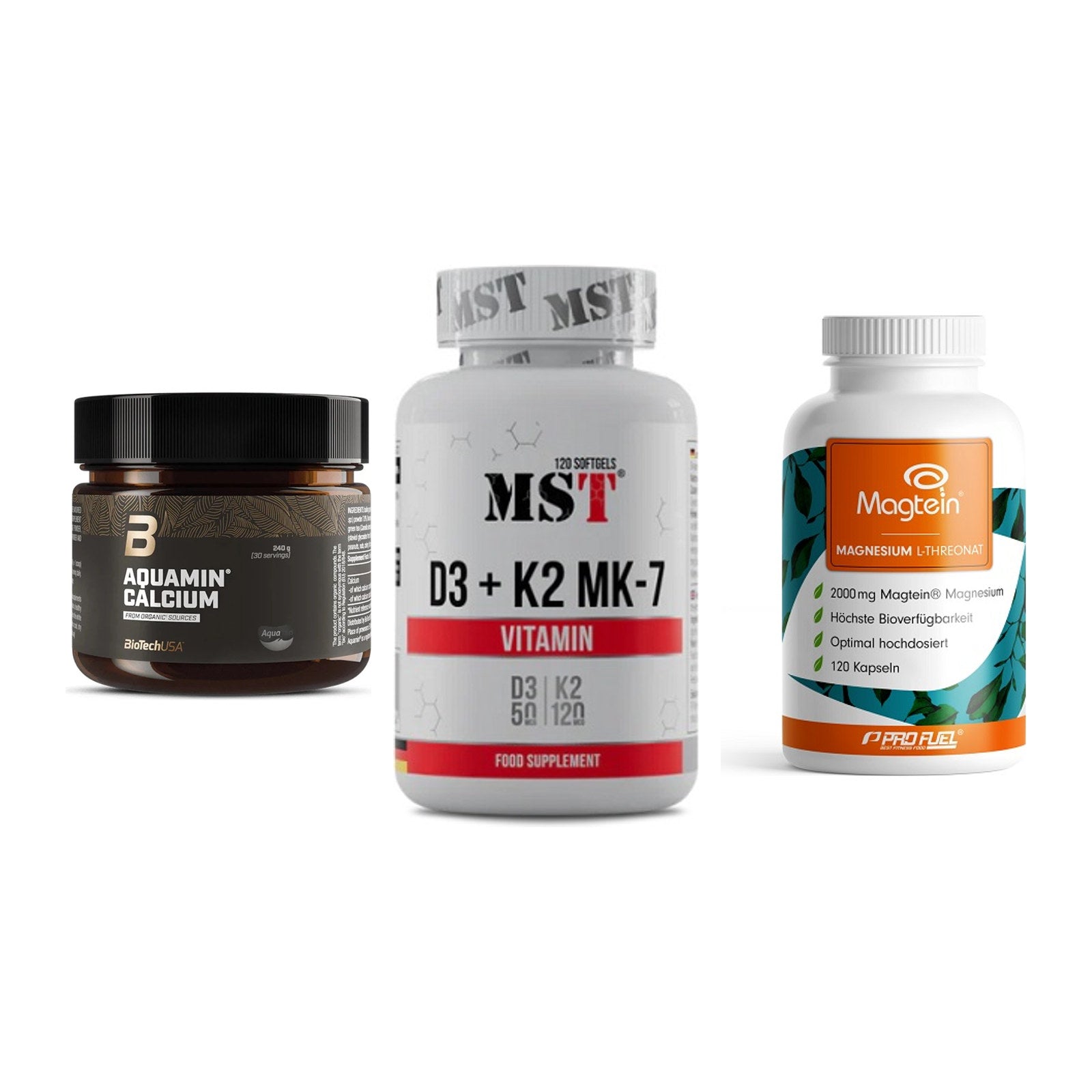 Calcium, Vitamin D & Magnesium: BioTech Aquamin Calcium + 2 weitere – alle enthaltenen Artikel