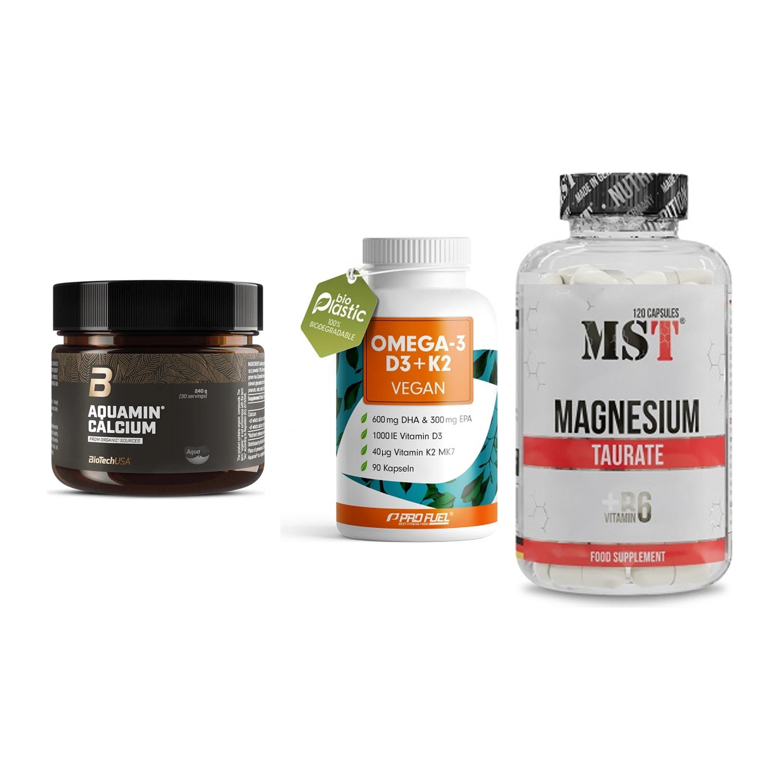 Calcium, Vitamin D & Magnesium: BioTech Aquamin Calcium + 2 weitere – alle enthaltenen Artikel