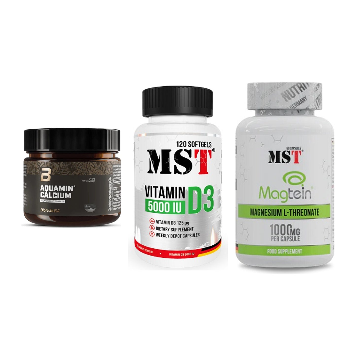 Calcium, Vitamin D & Magnesium: BioTech Aquamin Calcium + 2 weitere – alle enthaltenen Artikel
