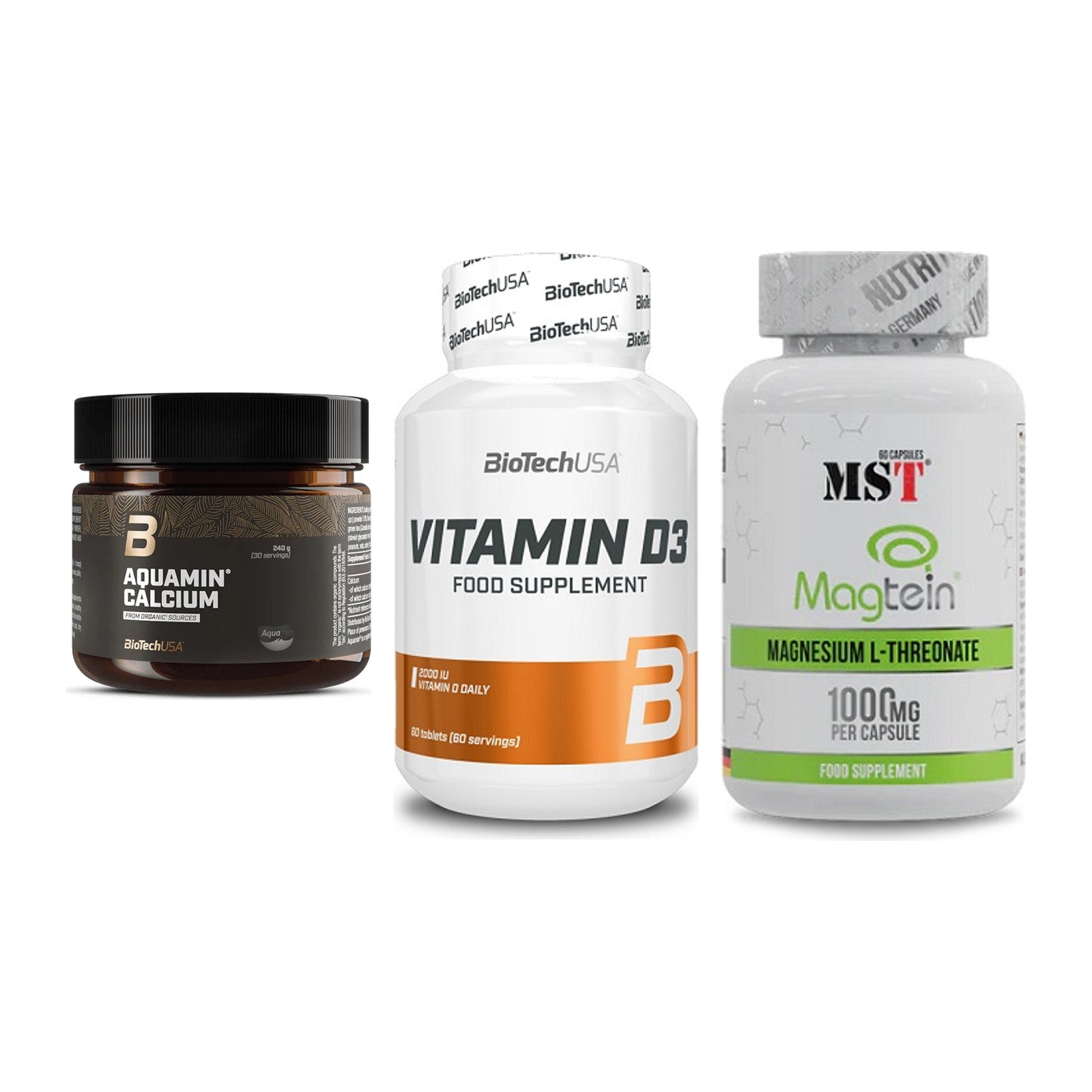 Calcium, Vitamin D & Magnesium: BioTech Aquamin Calcium + 2 weitere – alle enthaltenen Artikel