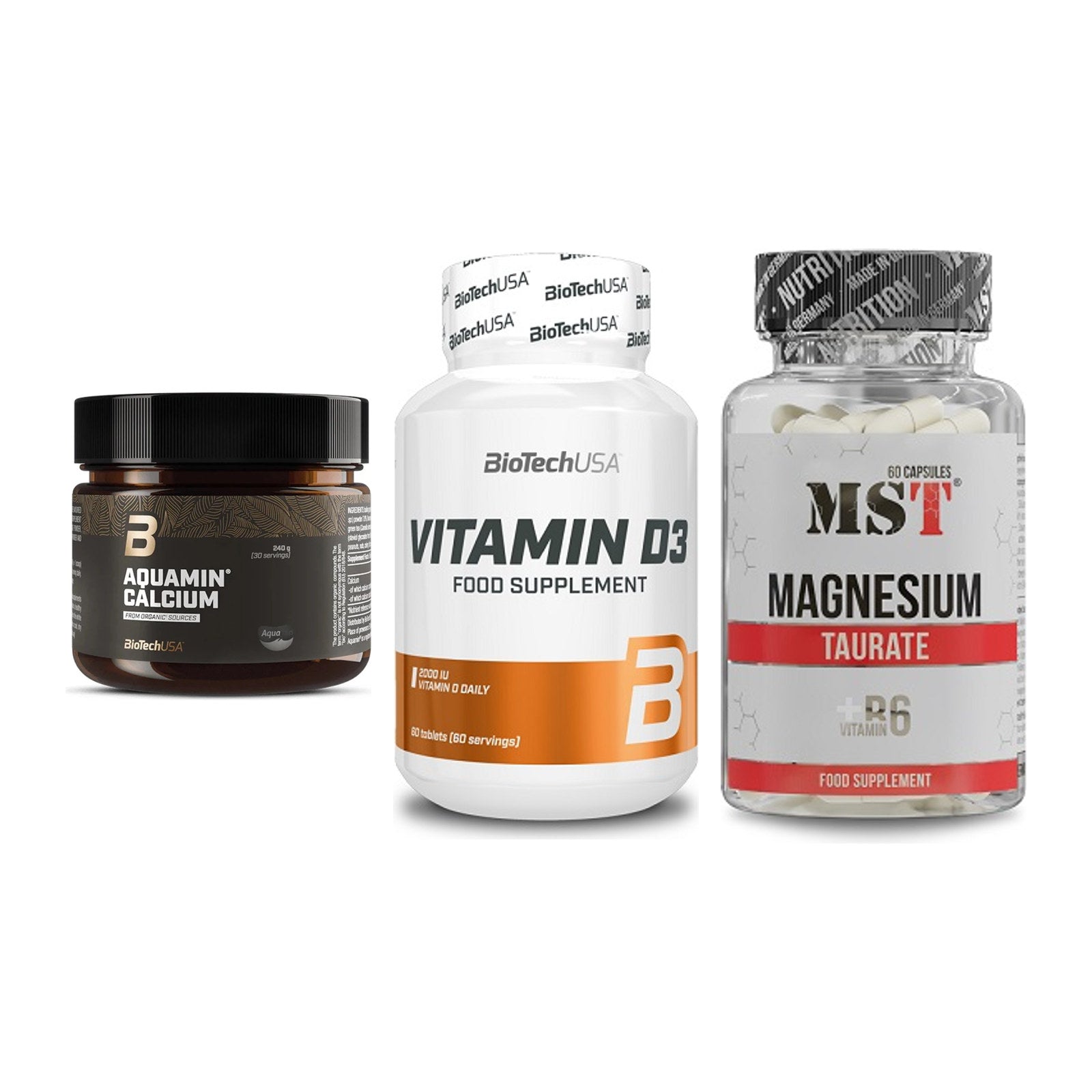Calcium, Vitamin D & Magnesium: BioTech Aquamin Calcium + 2 weitere – alle enthaltenen Artikel