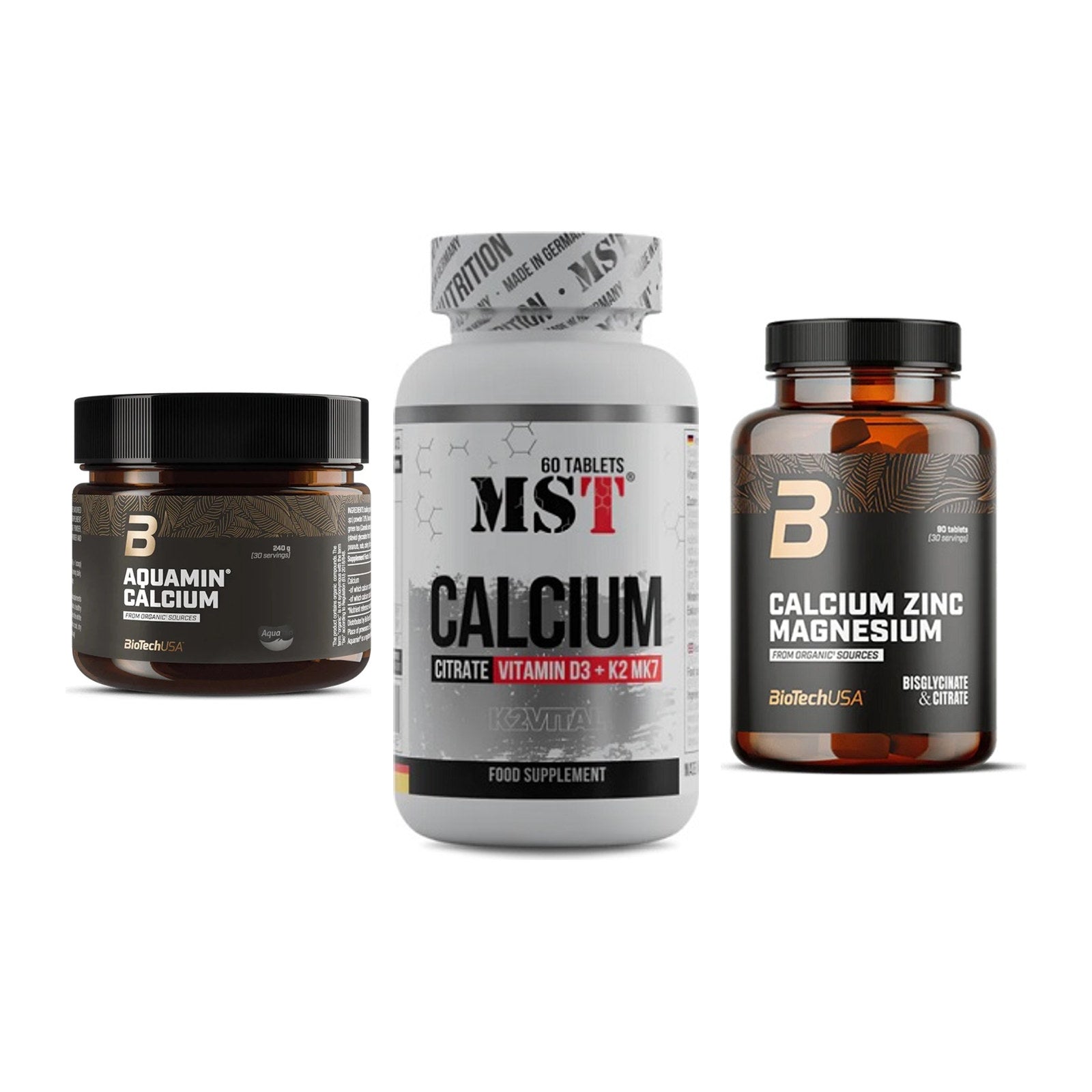 Calcium, Vitamin D & Magnesium: BioTech Aquamin Calcium + 2 weitere – alle enthaltenen Artikel