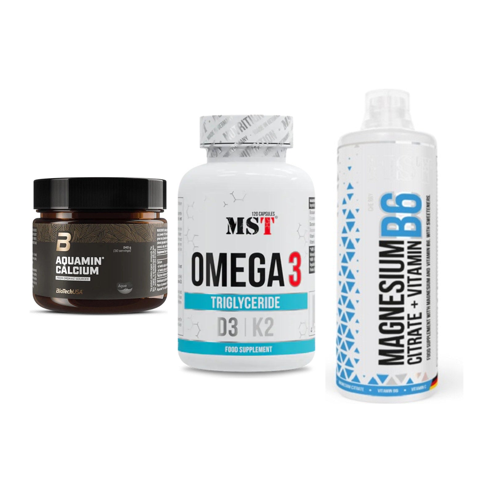 Calcium, Vitamin D & Magnesium: BioTech Aquamin Calcium + 2 weitere – alle enthaltenen Artikel