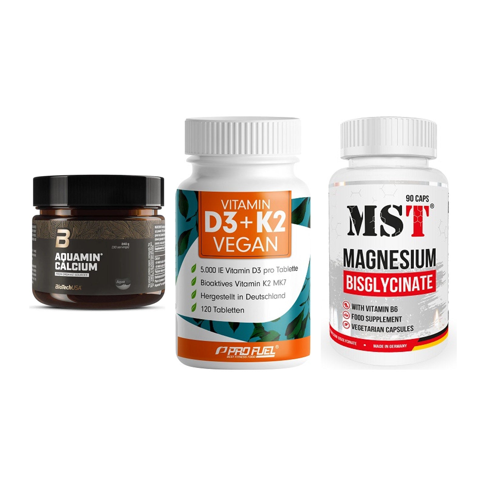 Calcium, Vitamin D & Magnesium: BioTech Aquamin Calcium + 2 weitere – alle enthaltenen Artikel