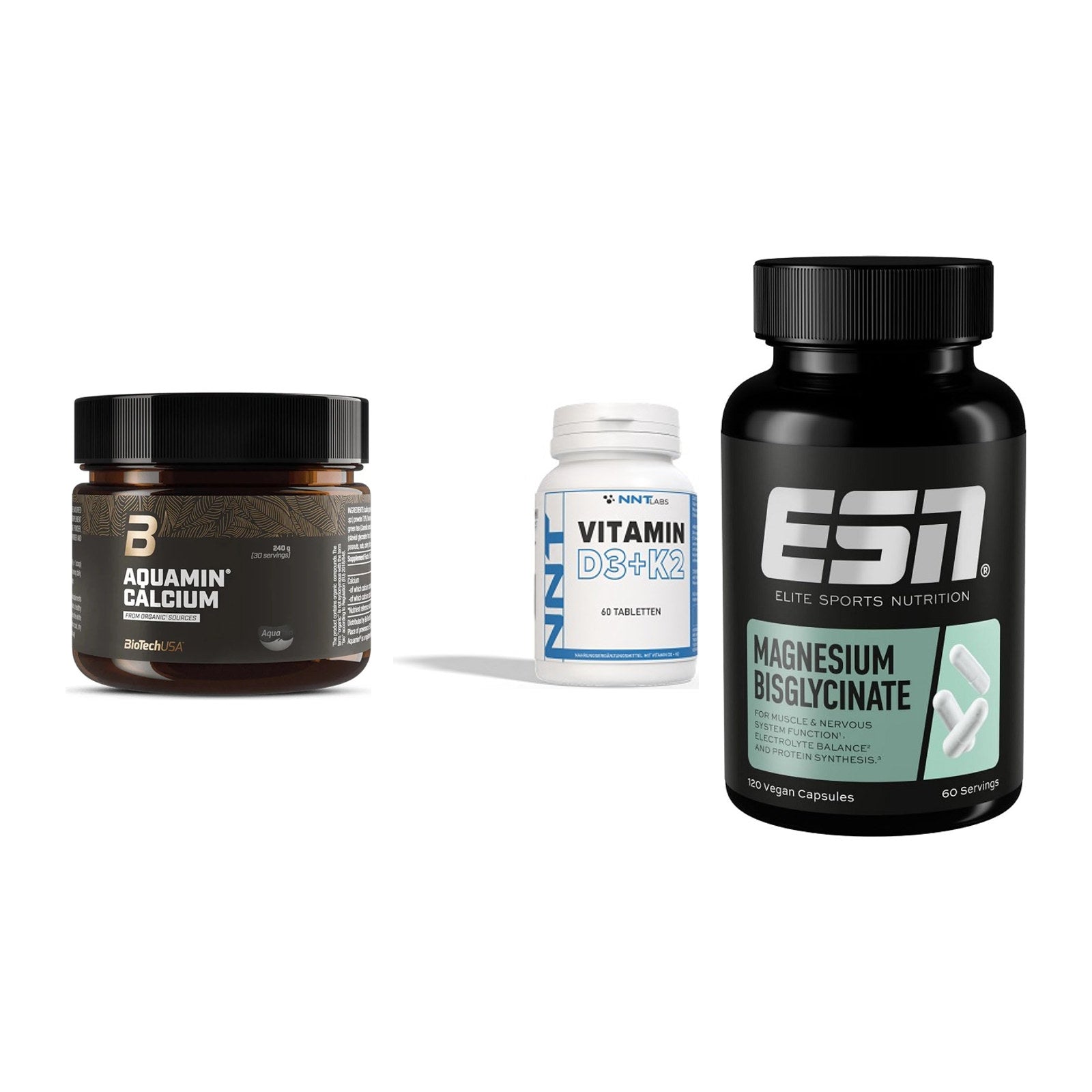 Calcium, Vitamin D & Magnesium: BioTech Aquamin Calcium + 2 weitere – alle enthaltenen Artikel