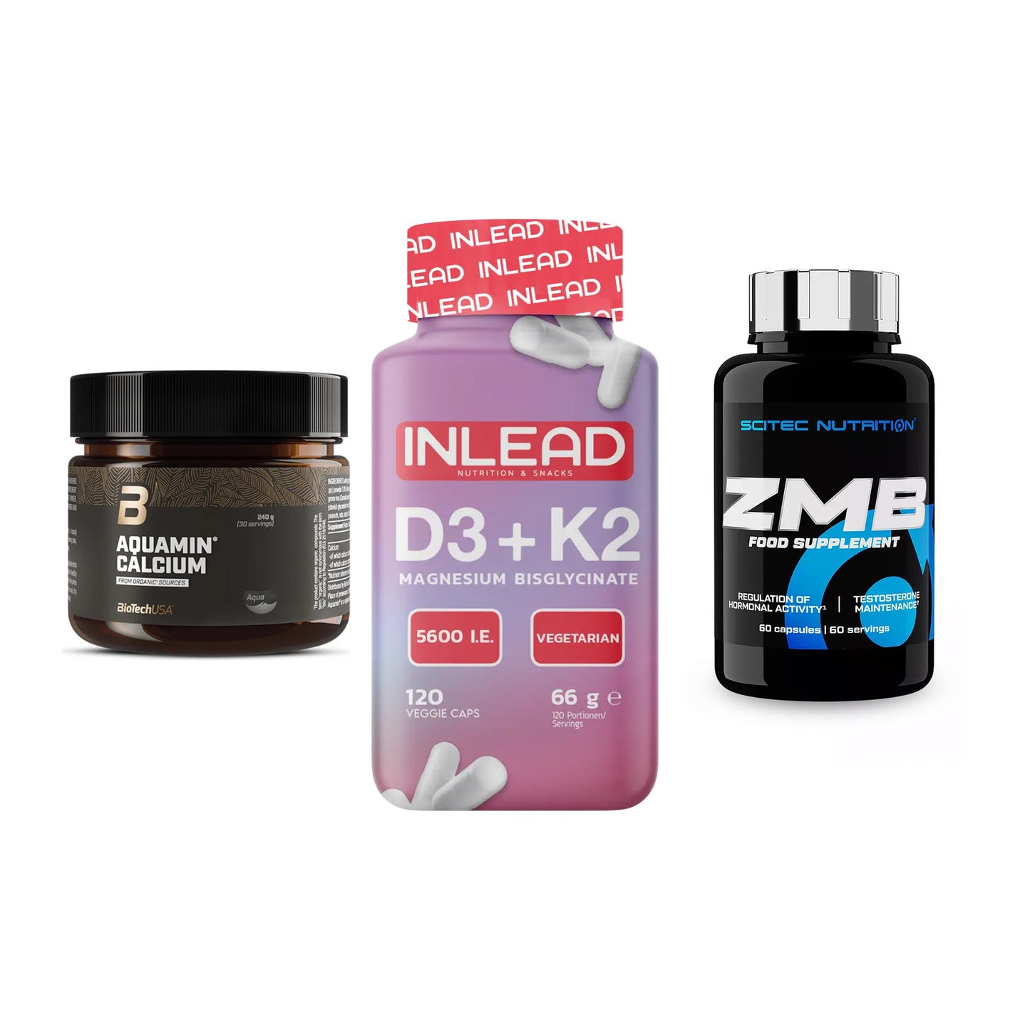 Calcium, Vitamin D & Magnesium: BioTech Aquamin Calcium + 2 weitere – alle enthaltenen Artikel