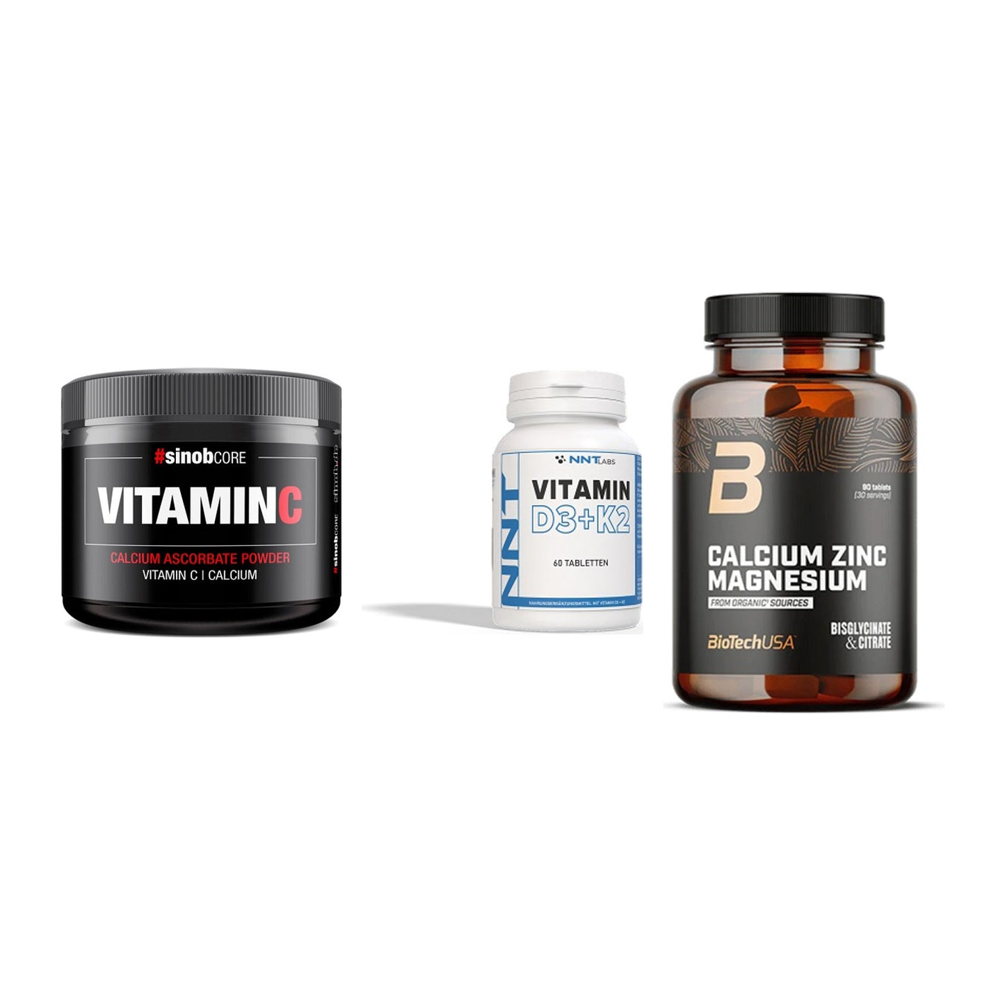 Calcium, Vitamin D & Magnesium: Sinob Vitamin C Calcium + 2 weitere – alle enthaltenen Artikel