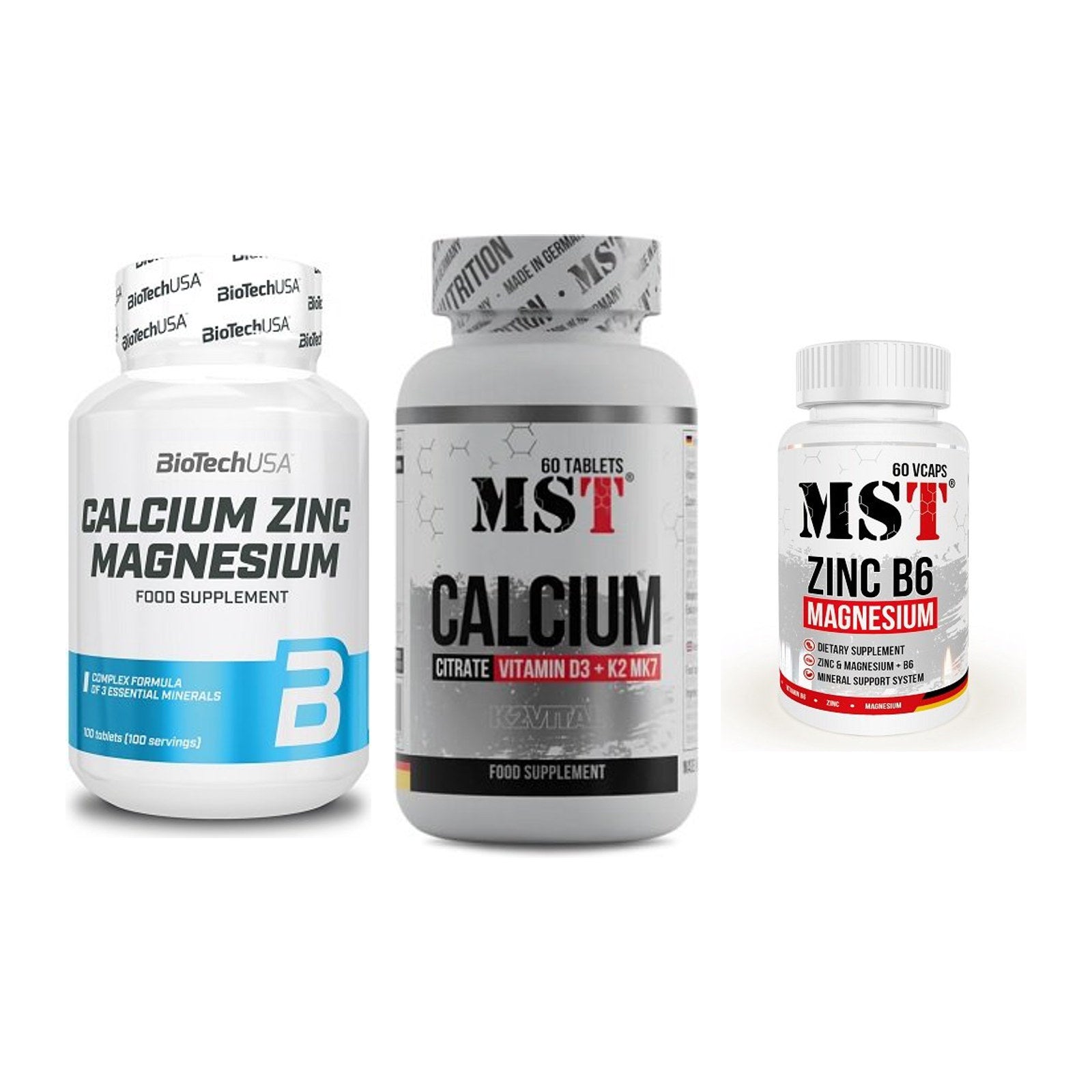 Calcium, Vitamin D & Magnesium: BioTech Calcium Zinc + 2 weitere – alle enthaltenen Artikel