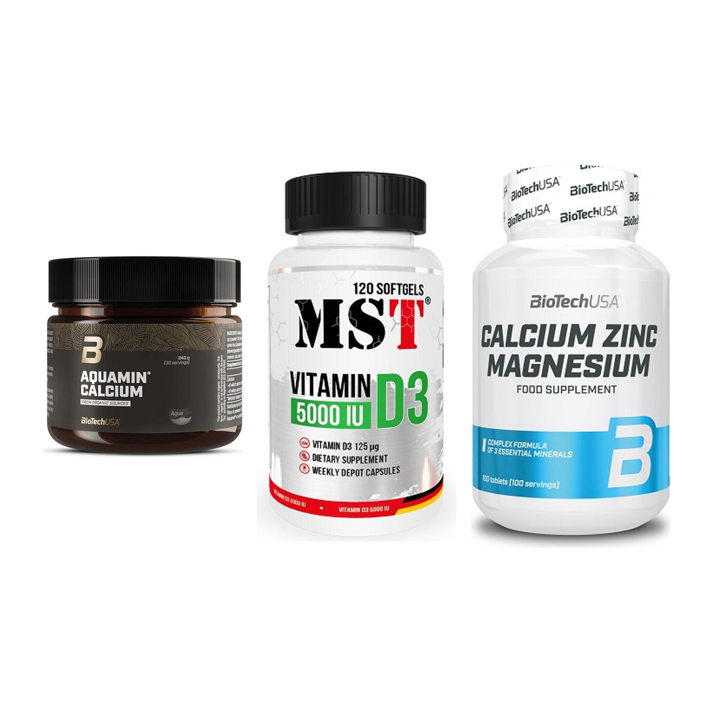 Calcium, Vitamin D & Magnesium: BioTech Aquamin Calcium + 2 weitere – alle enthaltenen Artikel