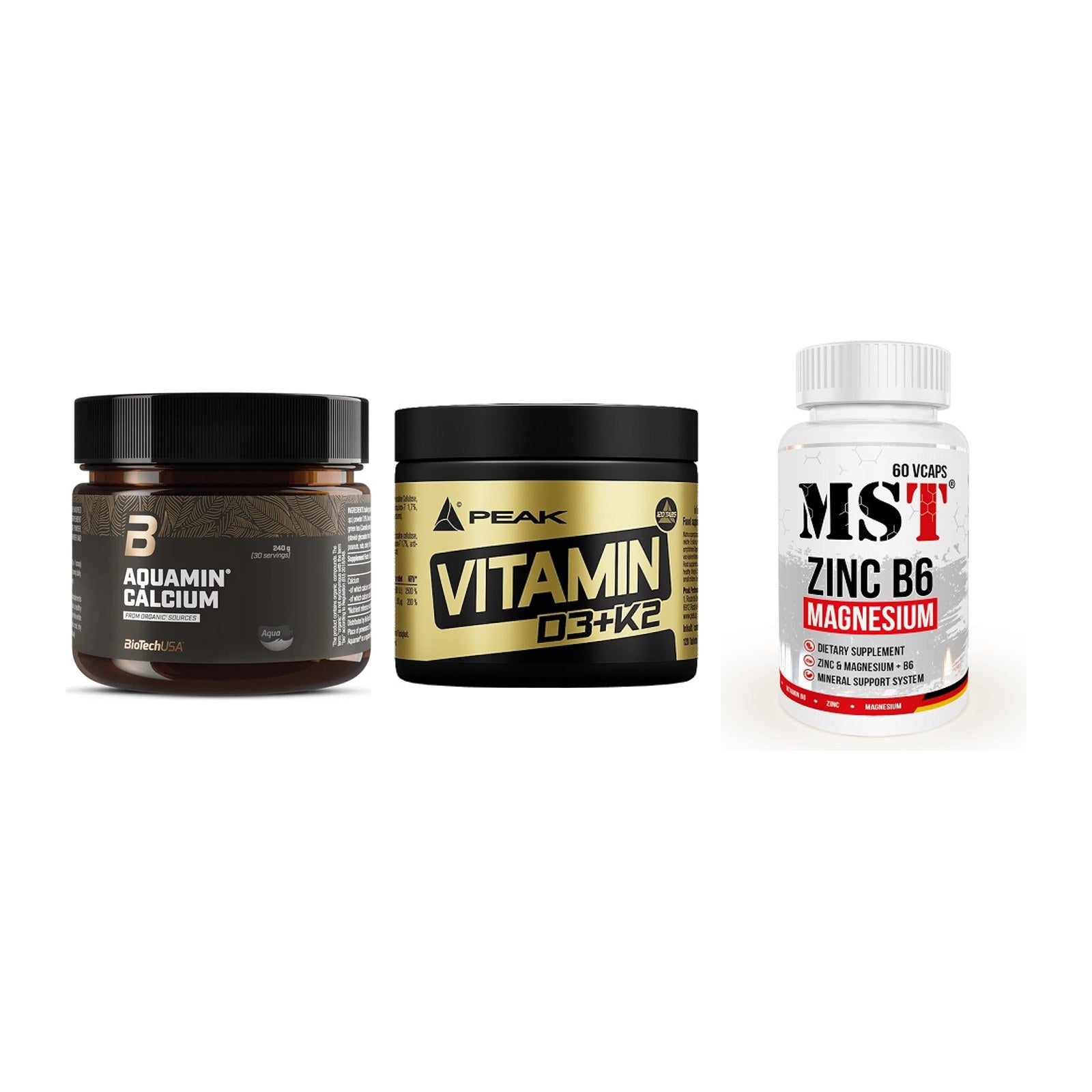Calcium, Vitamin D & Magnesium: BioTech Aquamin Calcium + 2 weitere – alle enthaltenen Artikel