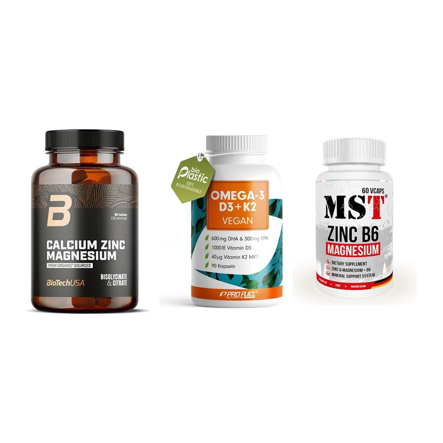 Calcium, Vitamin D & Magnesium: BioTech Calcium Zinc + 2 weitere – alle enthaltenen Artikel