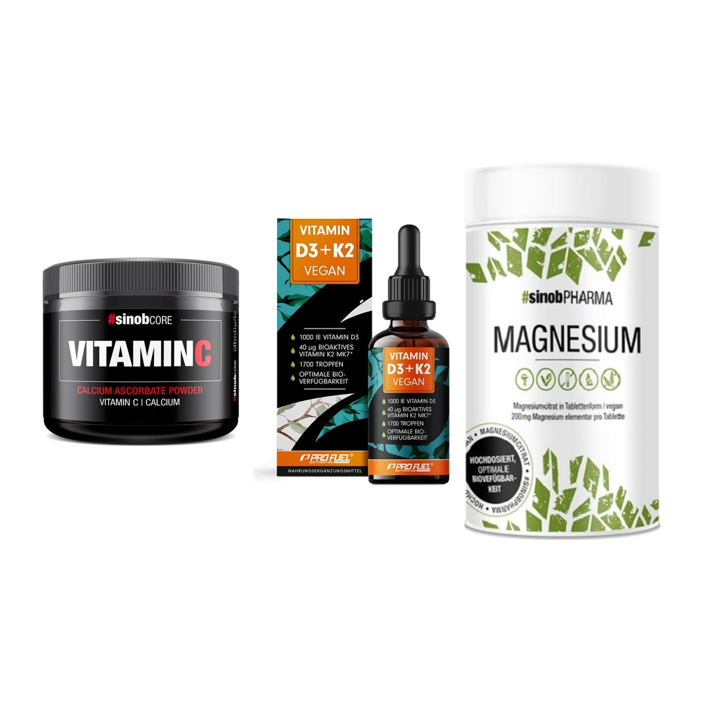 Calcium, Vitamin D & Magnesium: Sinob Vitamin C Calcium + 2 weitere – alle enthaltenen Artikel