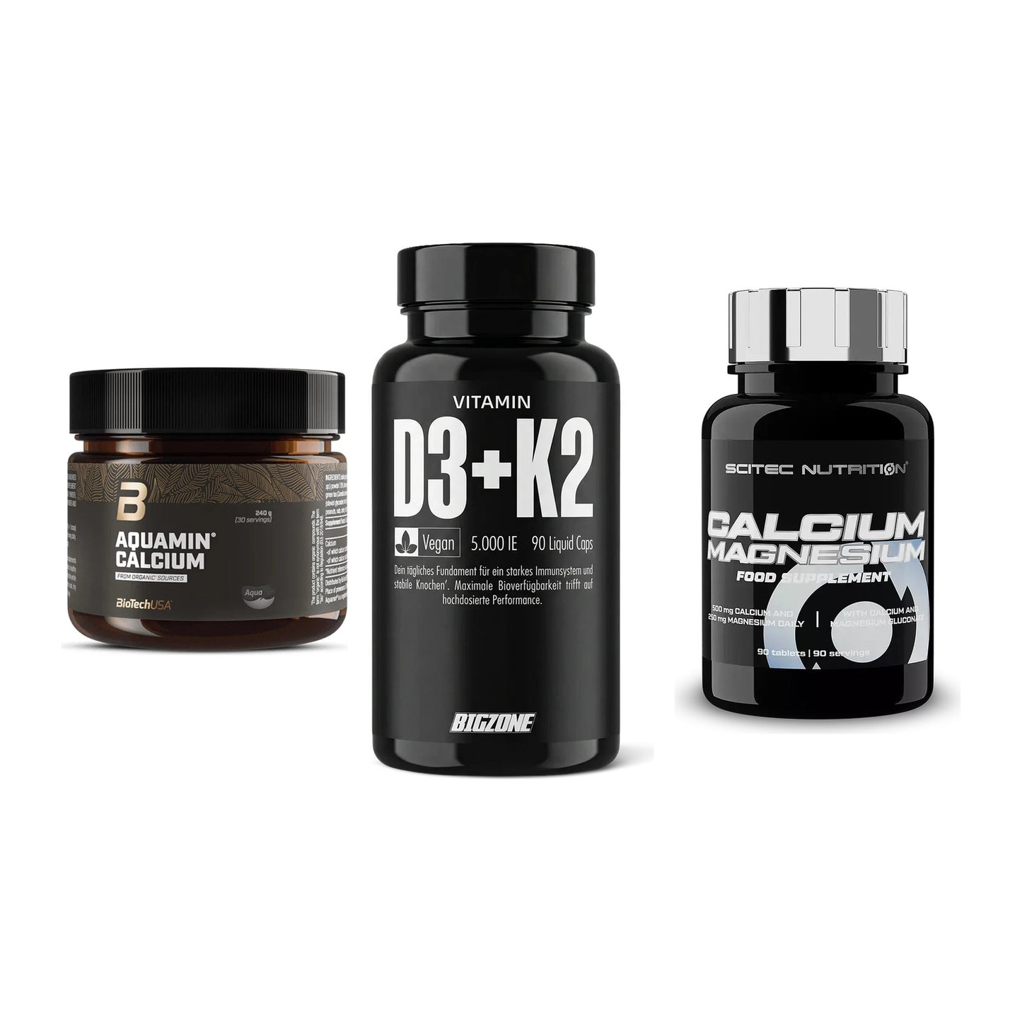 Calcium, Vitamin D & Magnesium: BioTech Aquamin Calcium + 2 weitere – alle enthaltenen Artikel