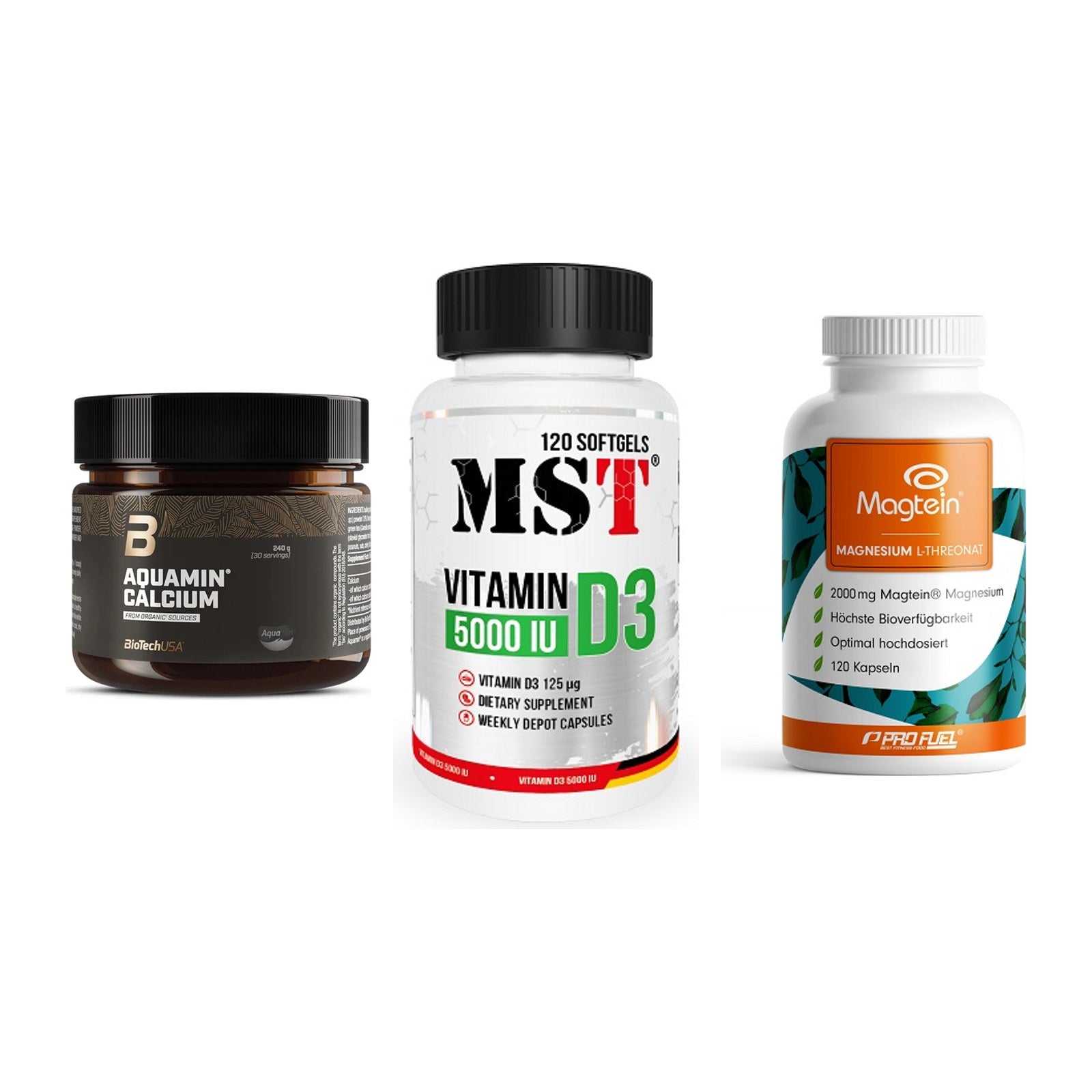 Calcium, Vitamin D & Magnesium: BioTech Aquamin Calcium + 2 weitere – alle enthaltenen Artikel