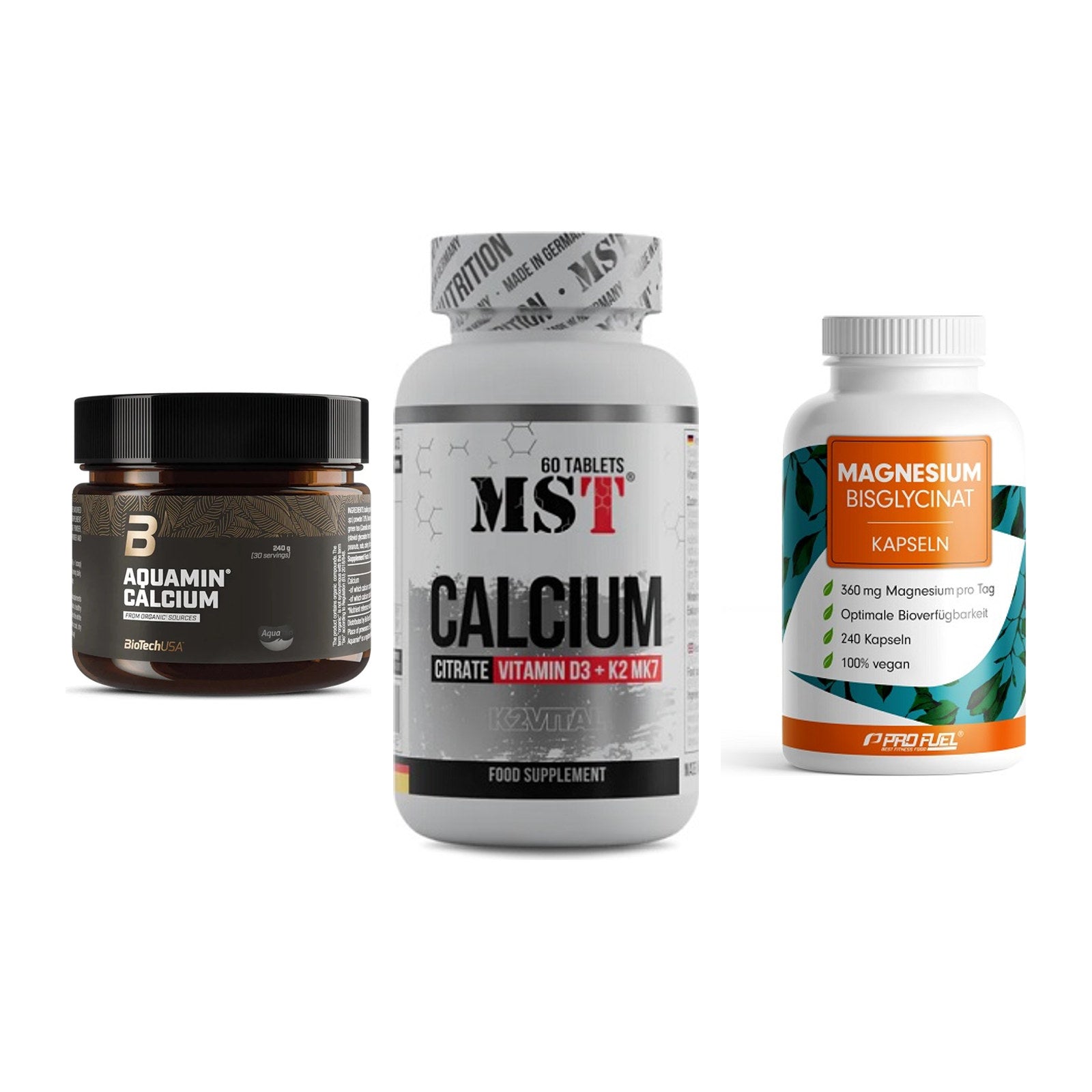 Calcium, Vitamin D & Magnesium: BioTech Aquamin Calcium + 2 weitere – alle enthaltenen Artikel